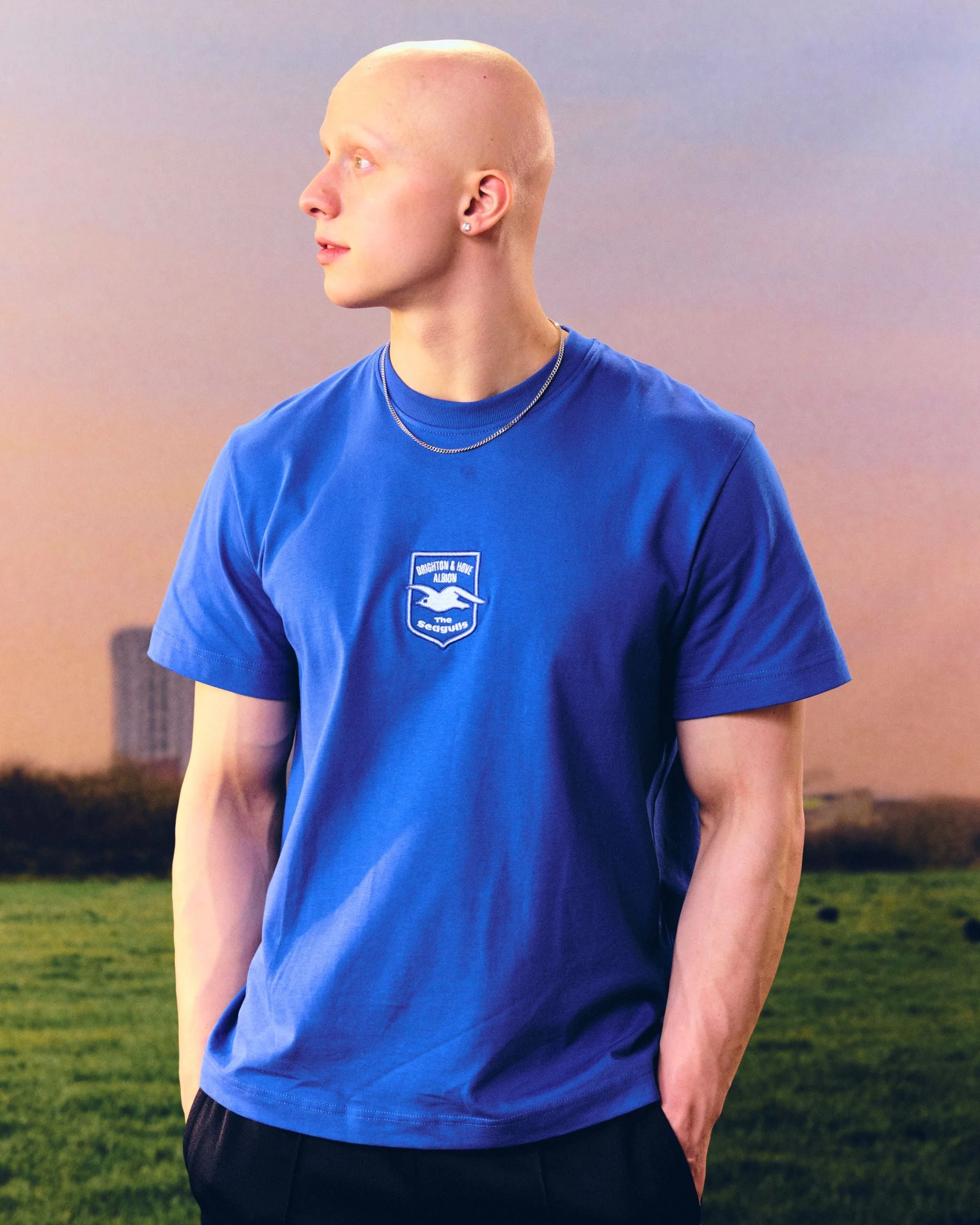 Brighton Embroidered Blue Tee - Image 2
