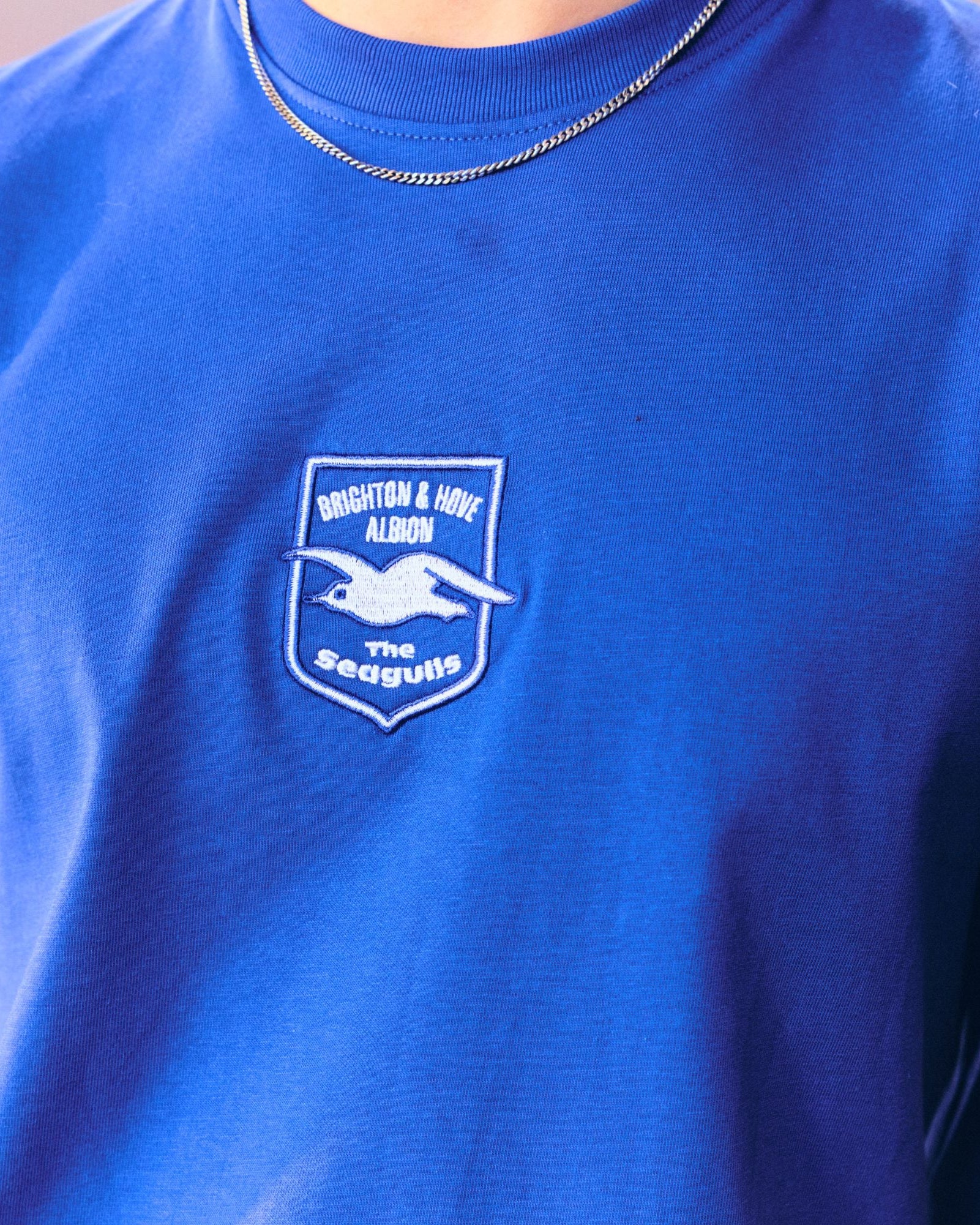 Brighton Embroidered Blue Tee - Image 3
