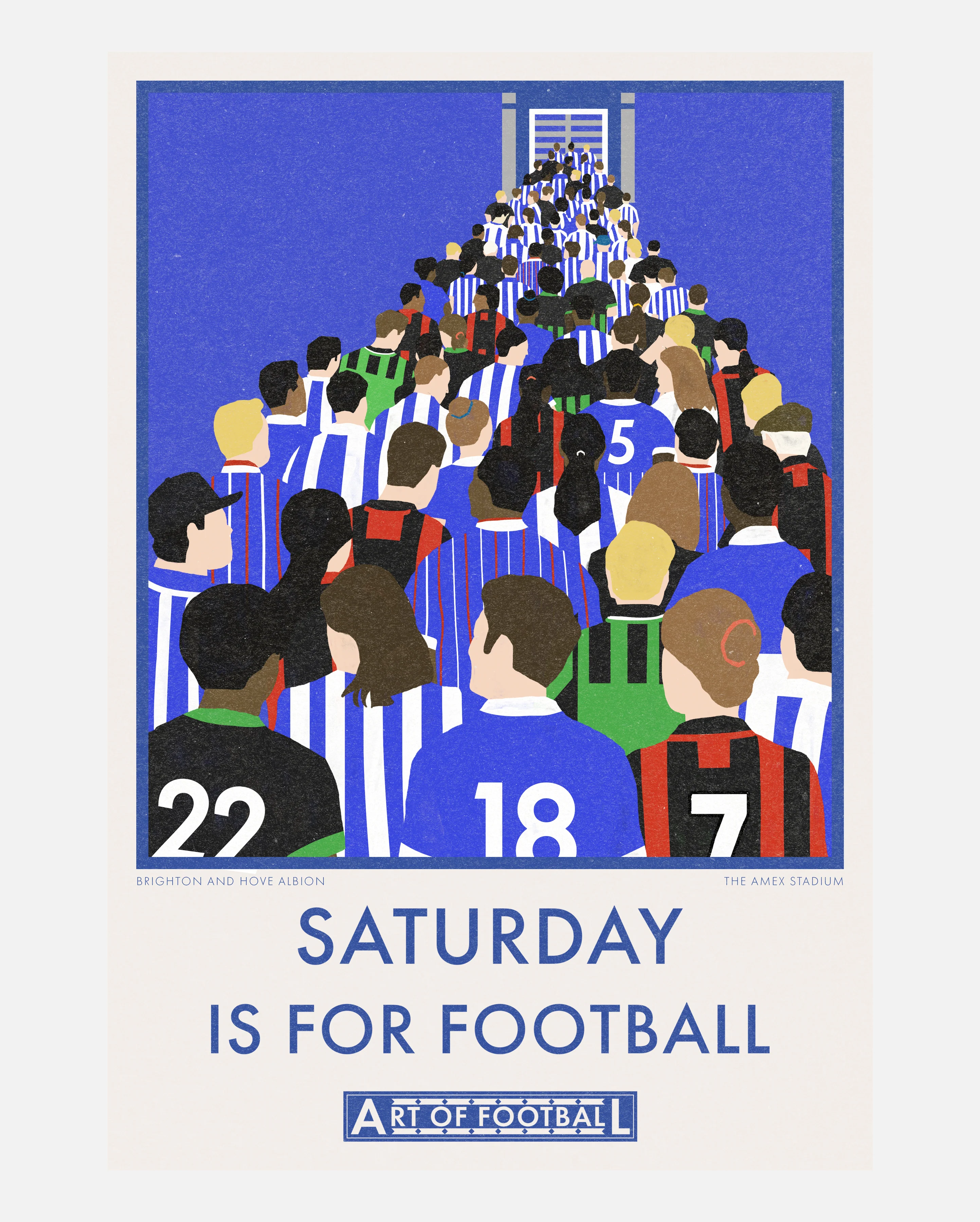 Brighton Saturday Is For Football Print - Image 2