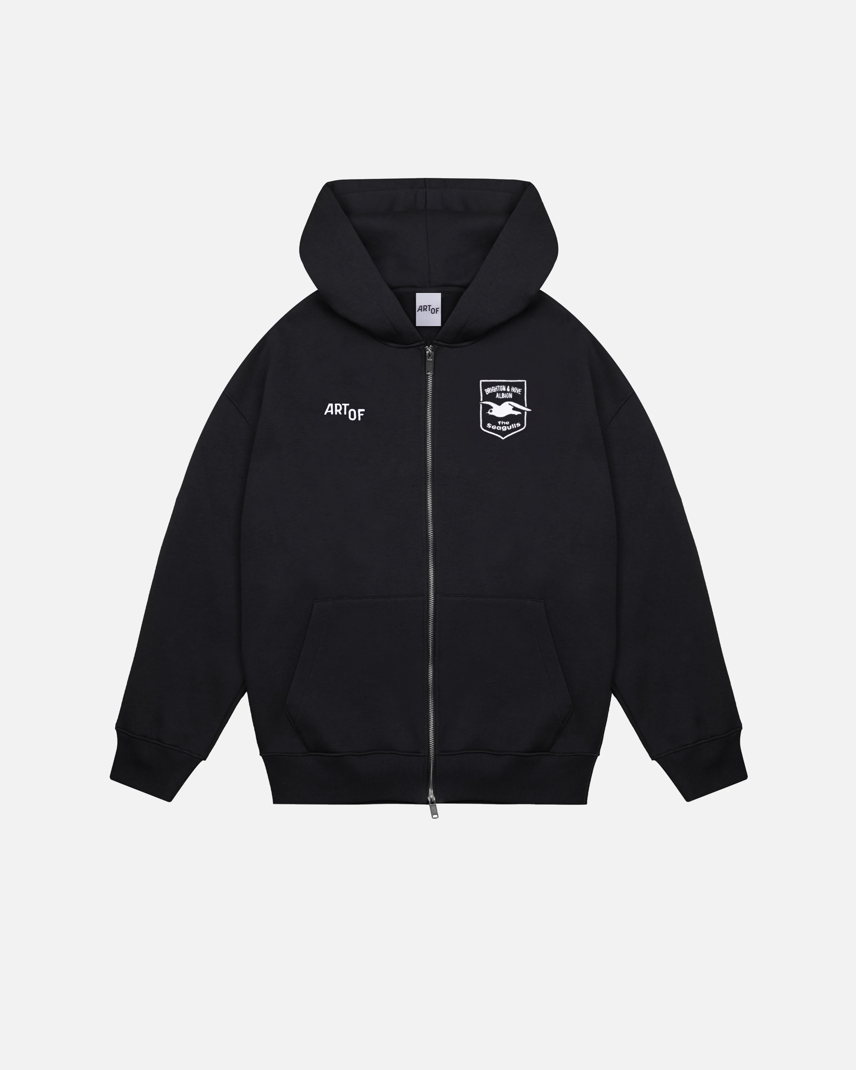 Brighton Debossed Zip Through Hoodie