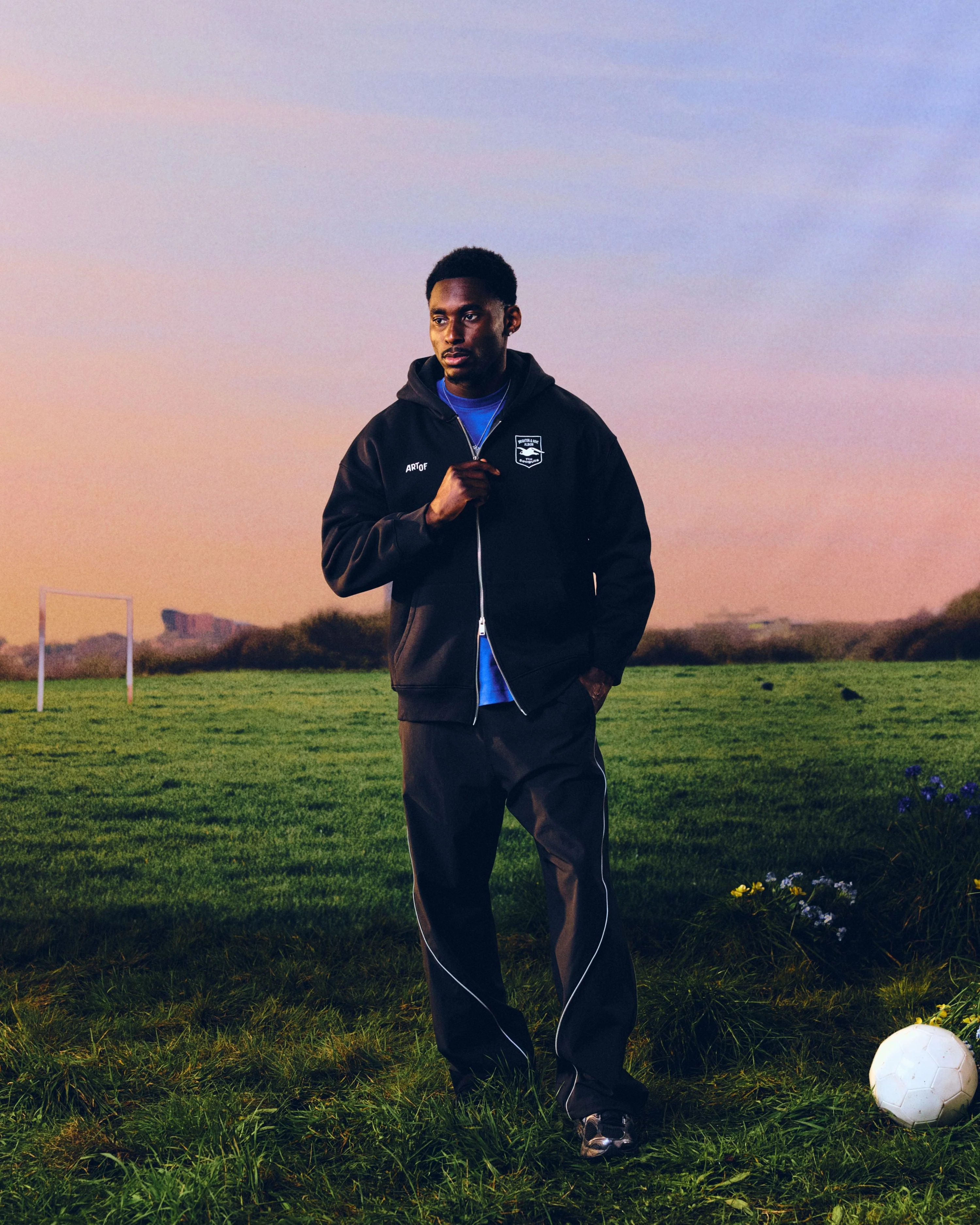 Brighton Debossed Zip Through Hoodie - Image 5