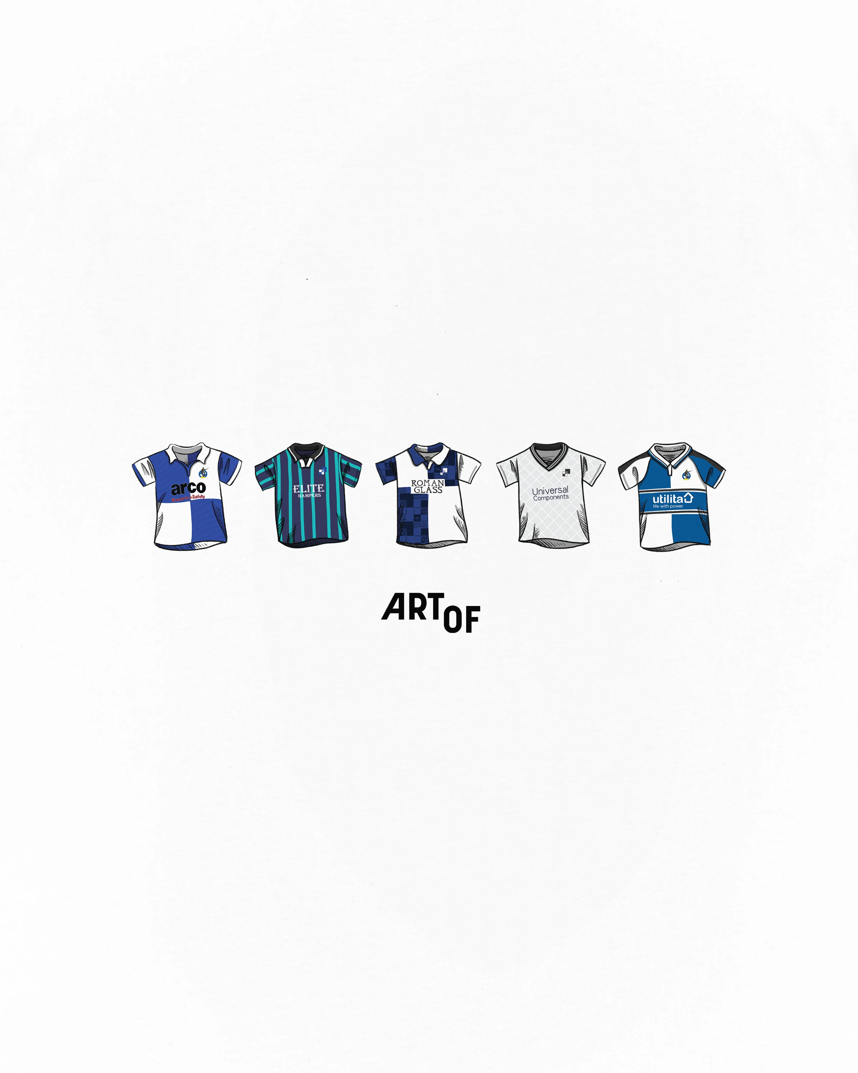 Bristol Rovers Printed Classics White Tee - Image 2