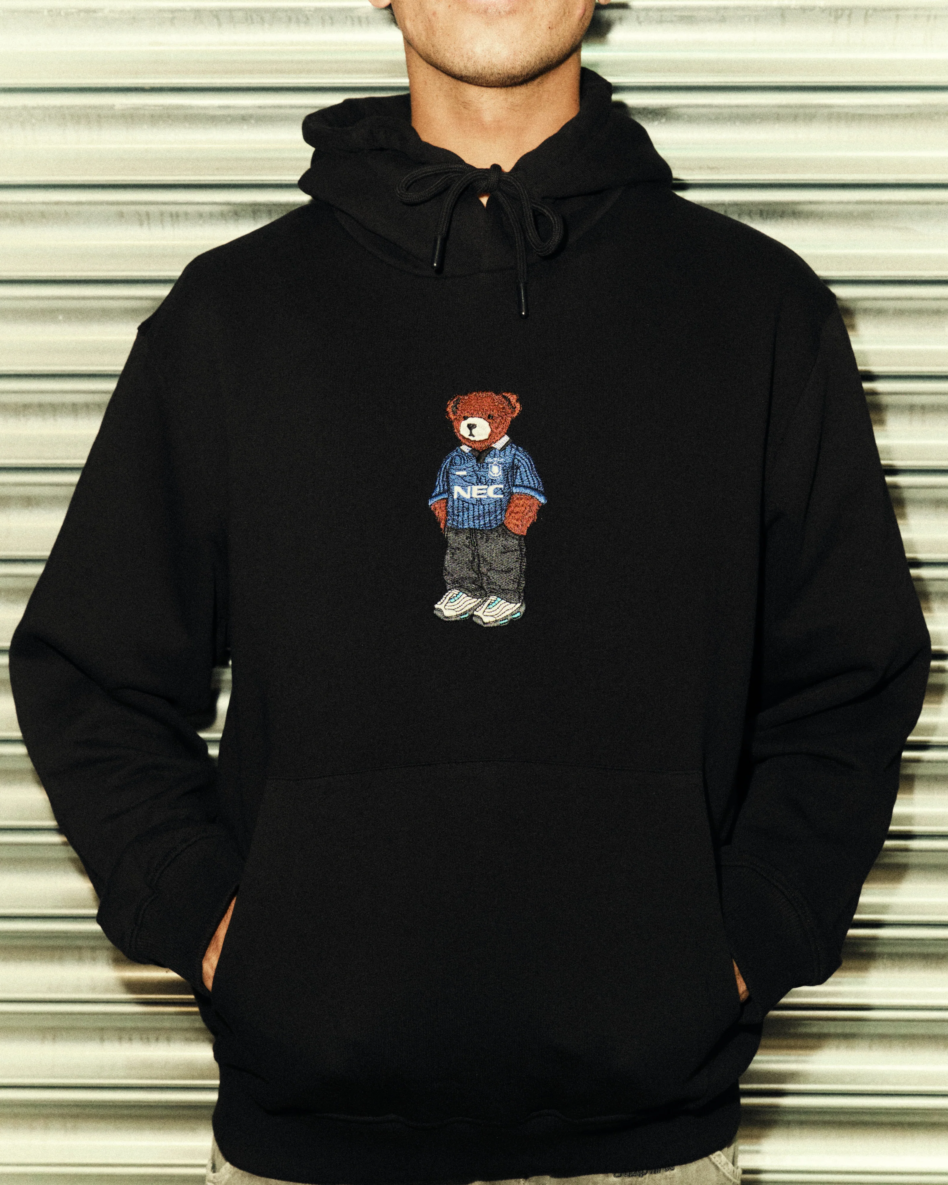Everton Embroidered Pickles Black Hoodie - Image 2