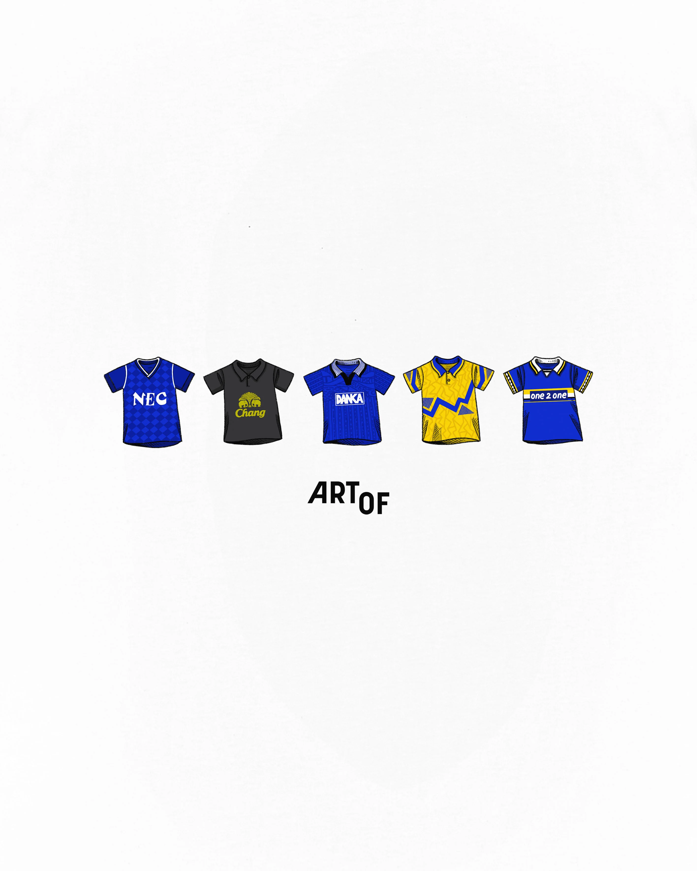 Everton Printed Classics White Tee - Image 2