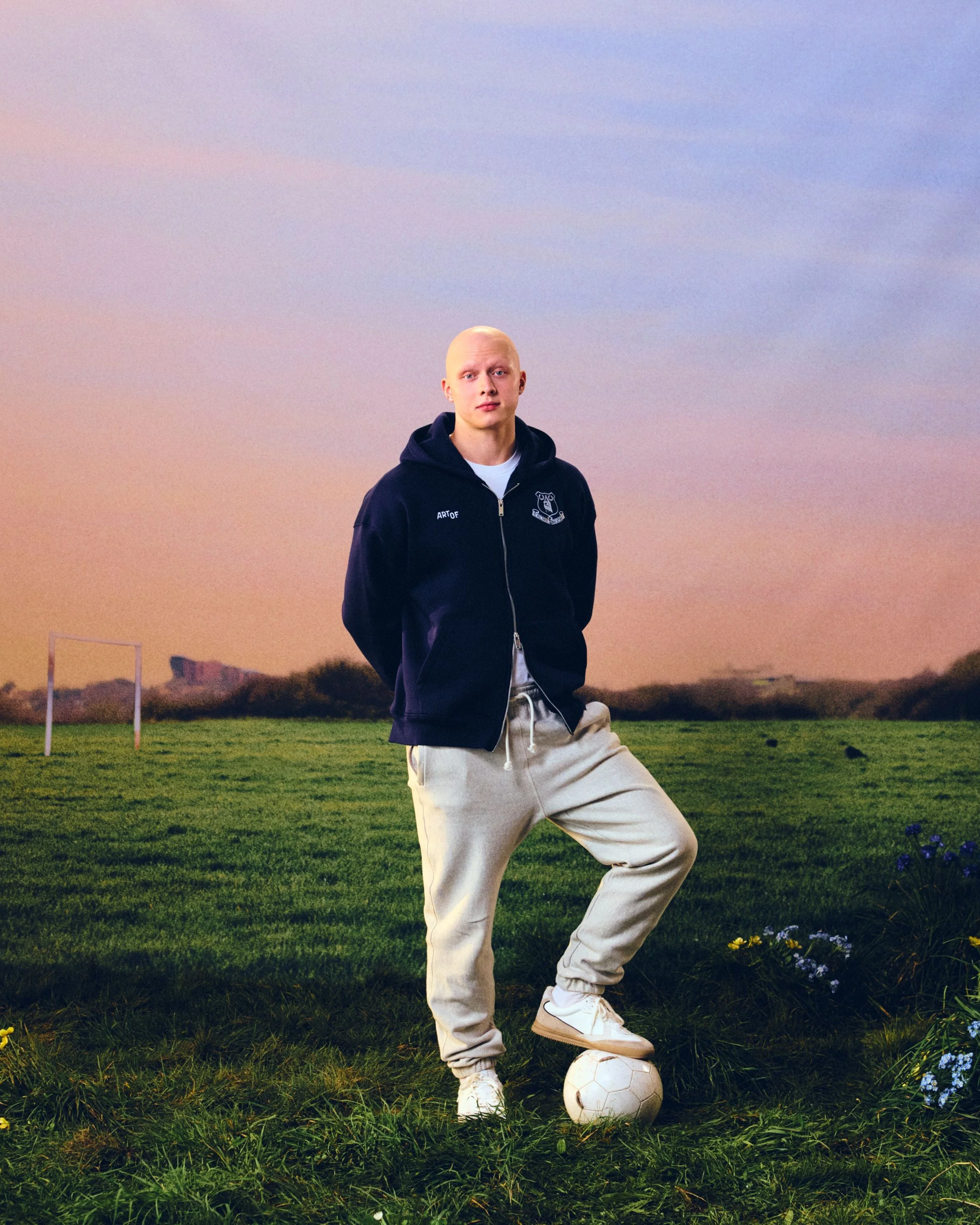 Everton Debossed Zip Through Hoodie - Image 3