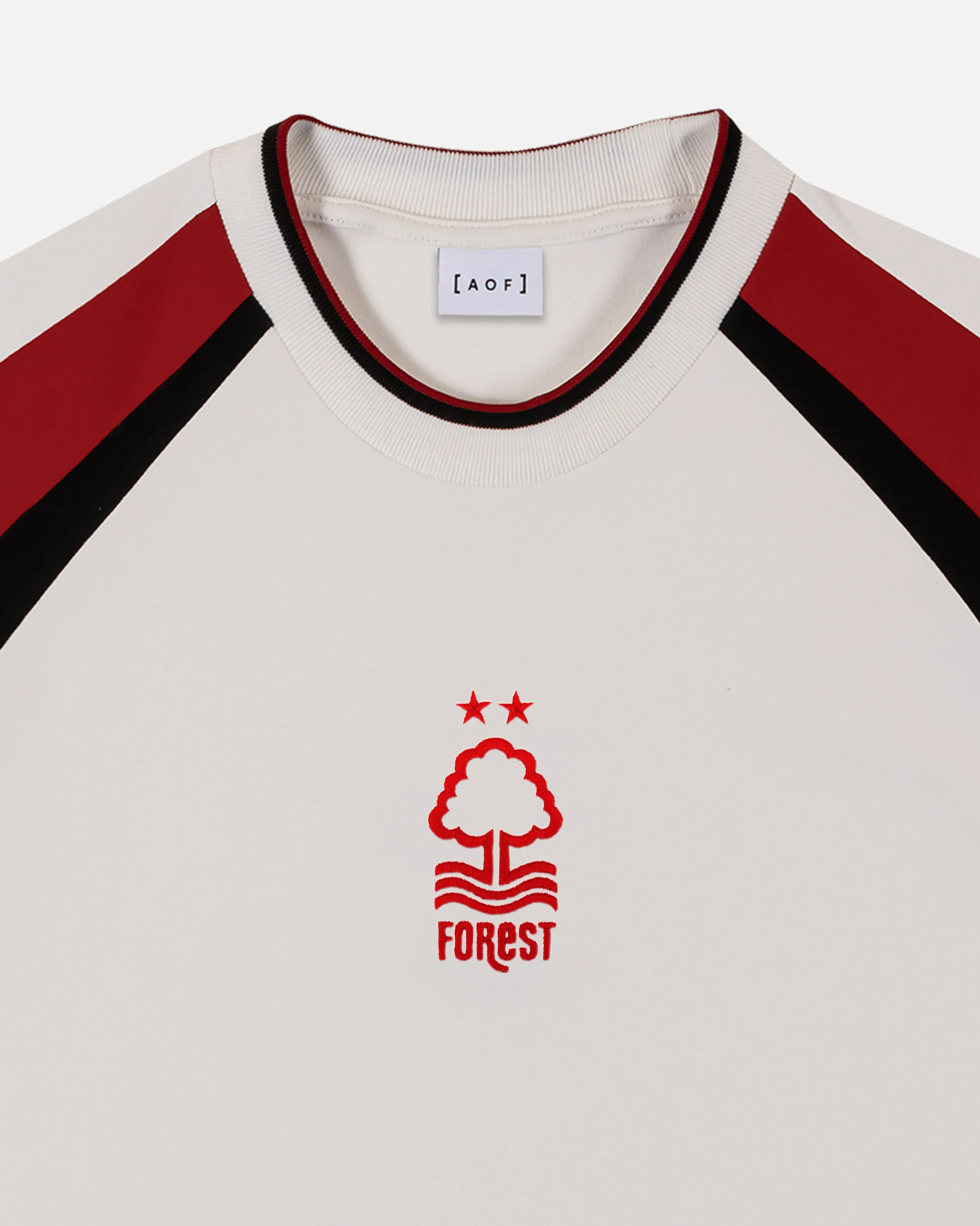 Forest 90s Oversized Panelled White Tee - Image 3