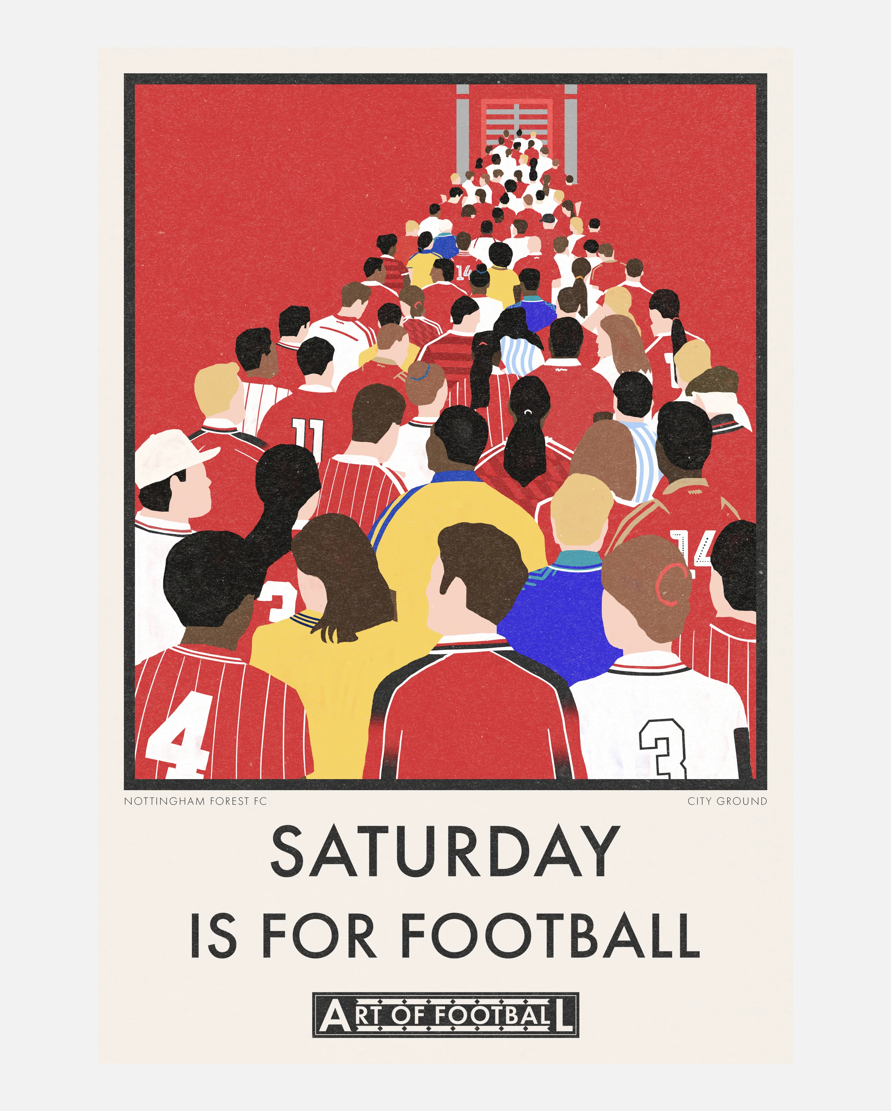 Forest Saturday Is For Football Print - Image 3