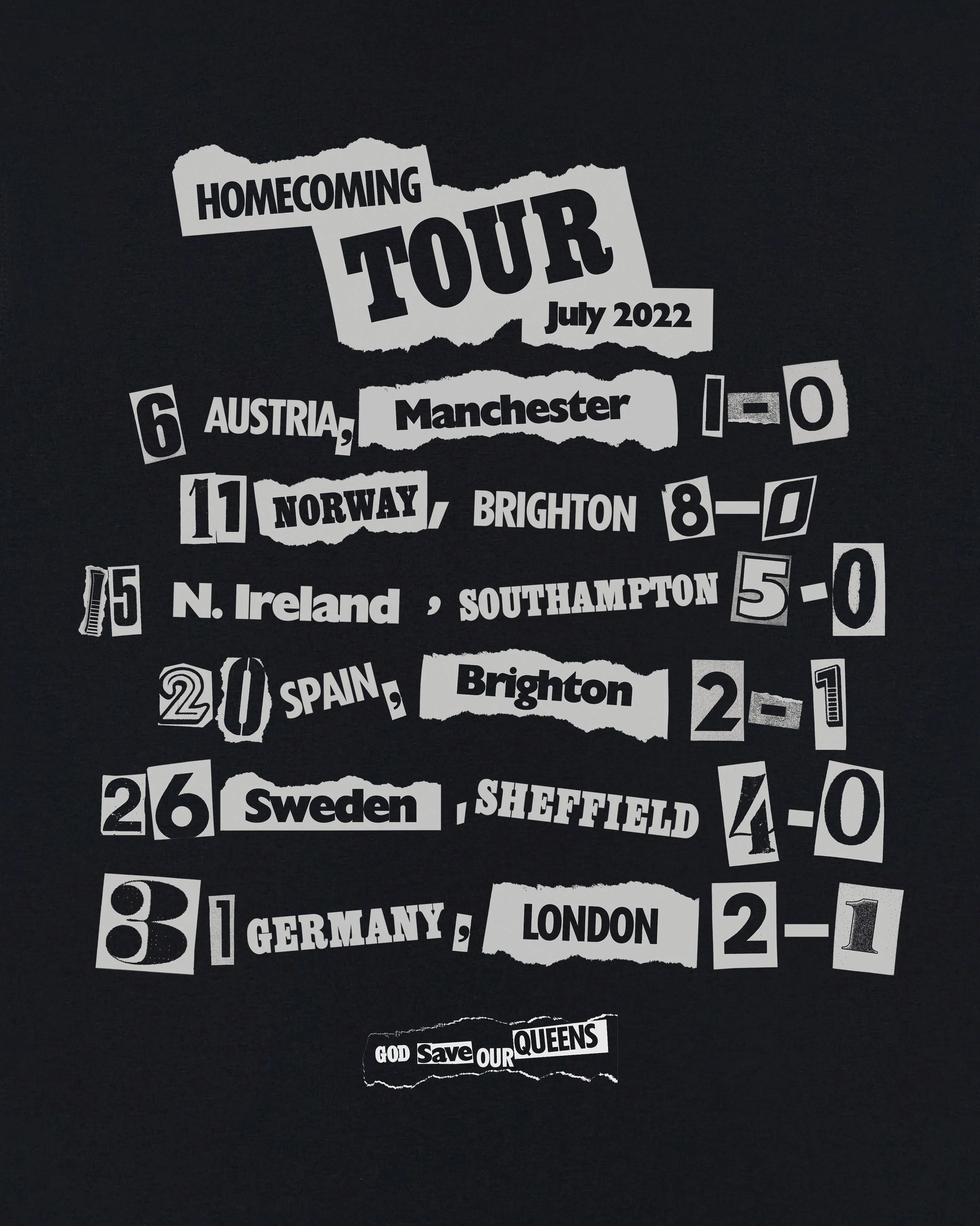God Save Our Queens Black Tee - Image 3