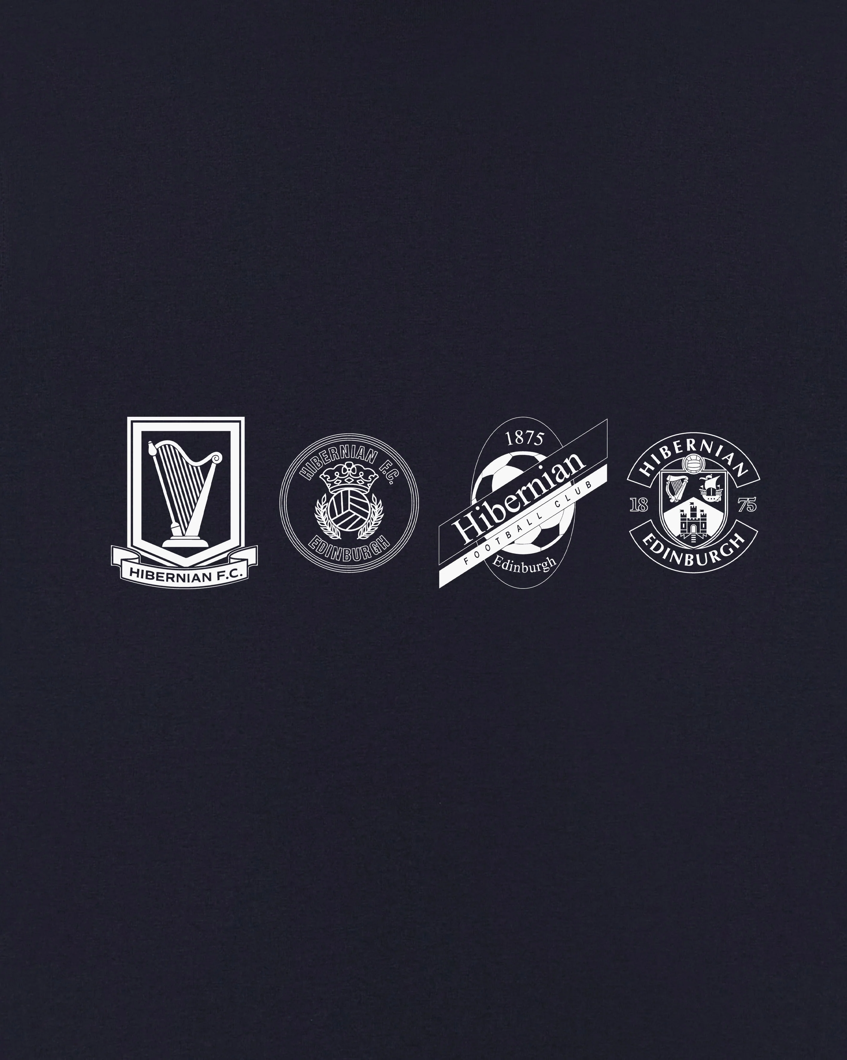 Hibs Crest History Navy Tee - Image 3