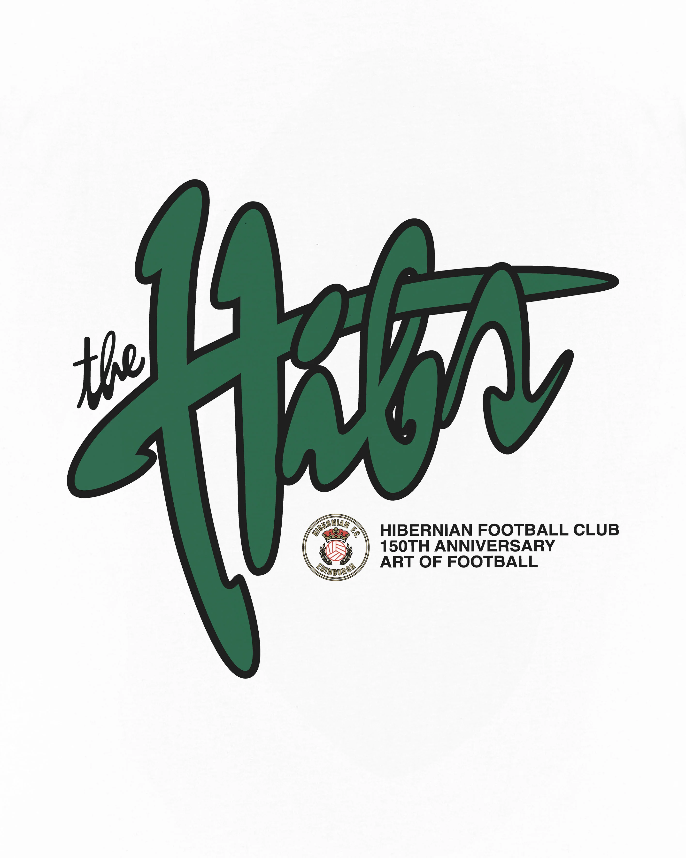 Hibs 80s Programme White Tee - Image 2