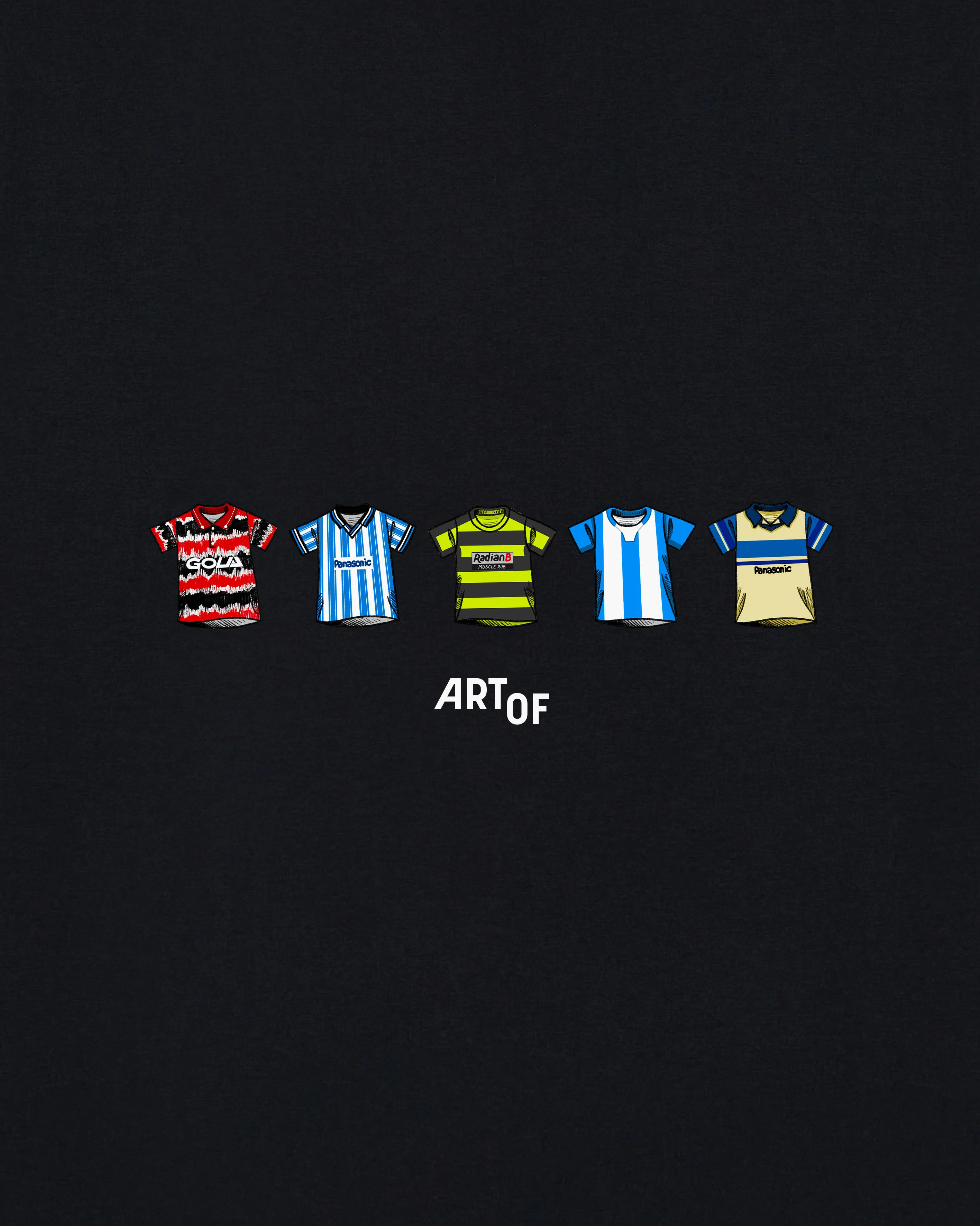 Huddersfield Printed Classics Black Tee - Image 2