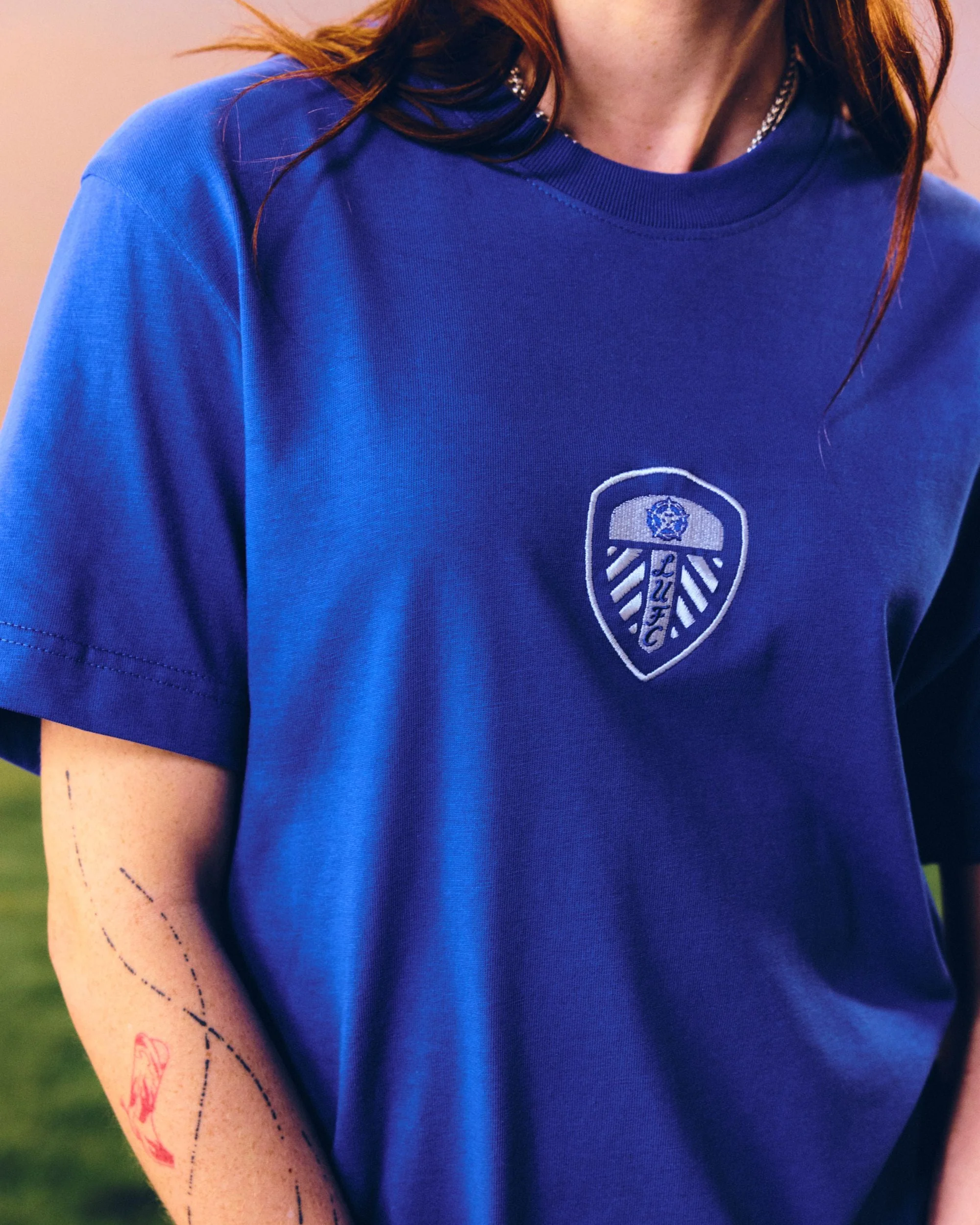 Leeds Embroidered Blue Tee - Image 2