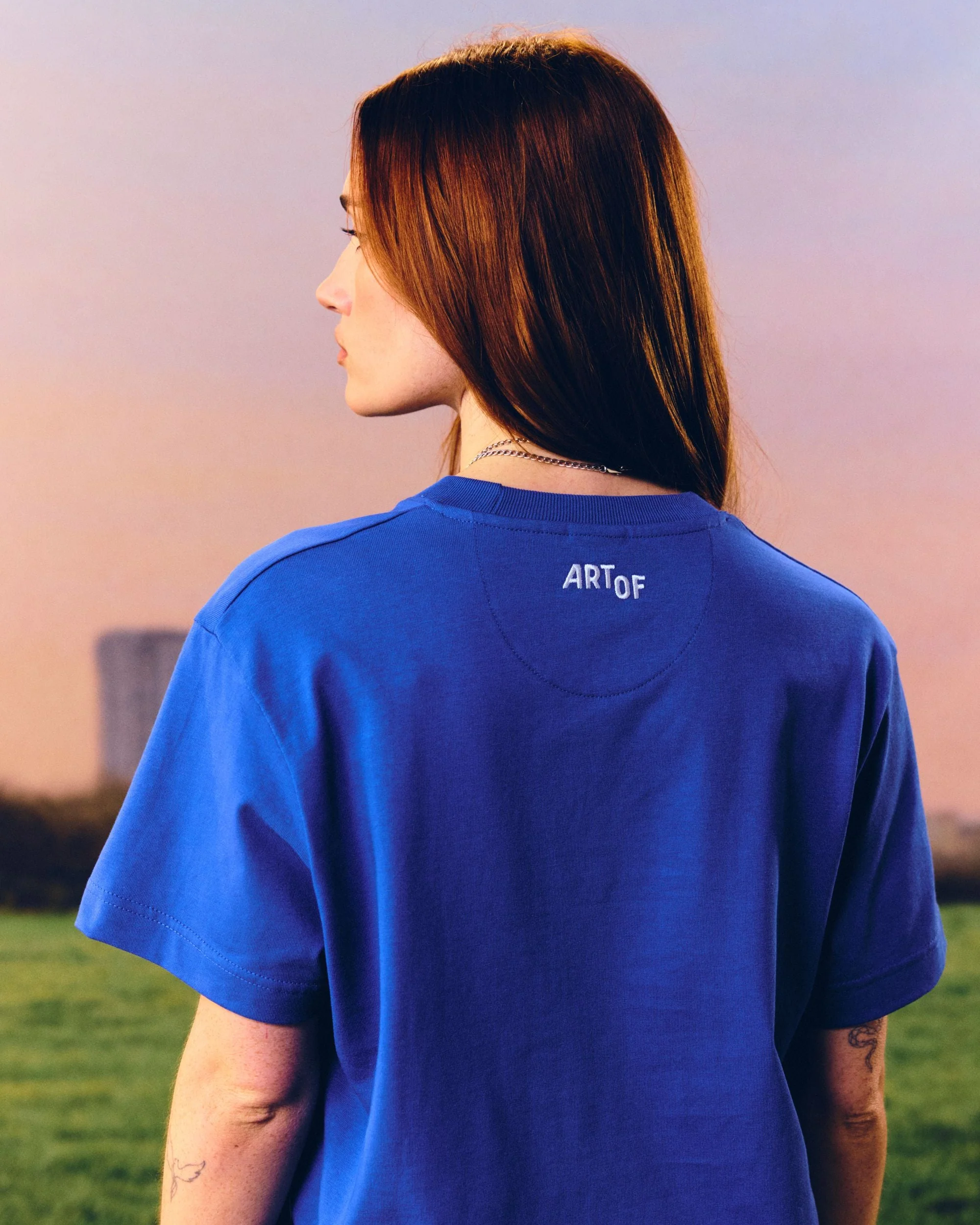 Leeds Embroidered Blue Tee - Image 3