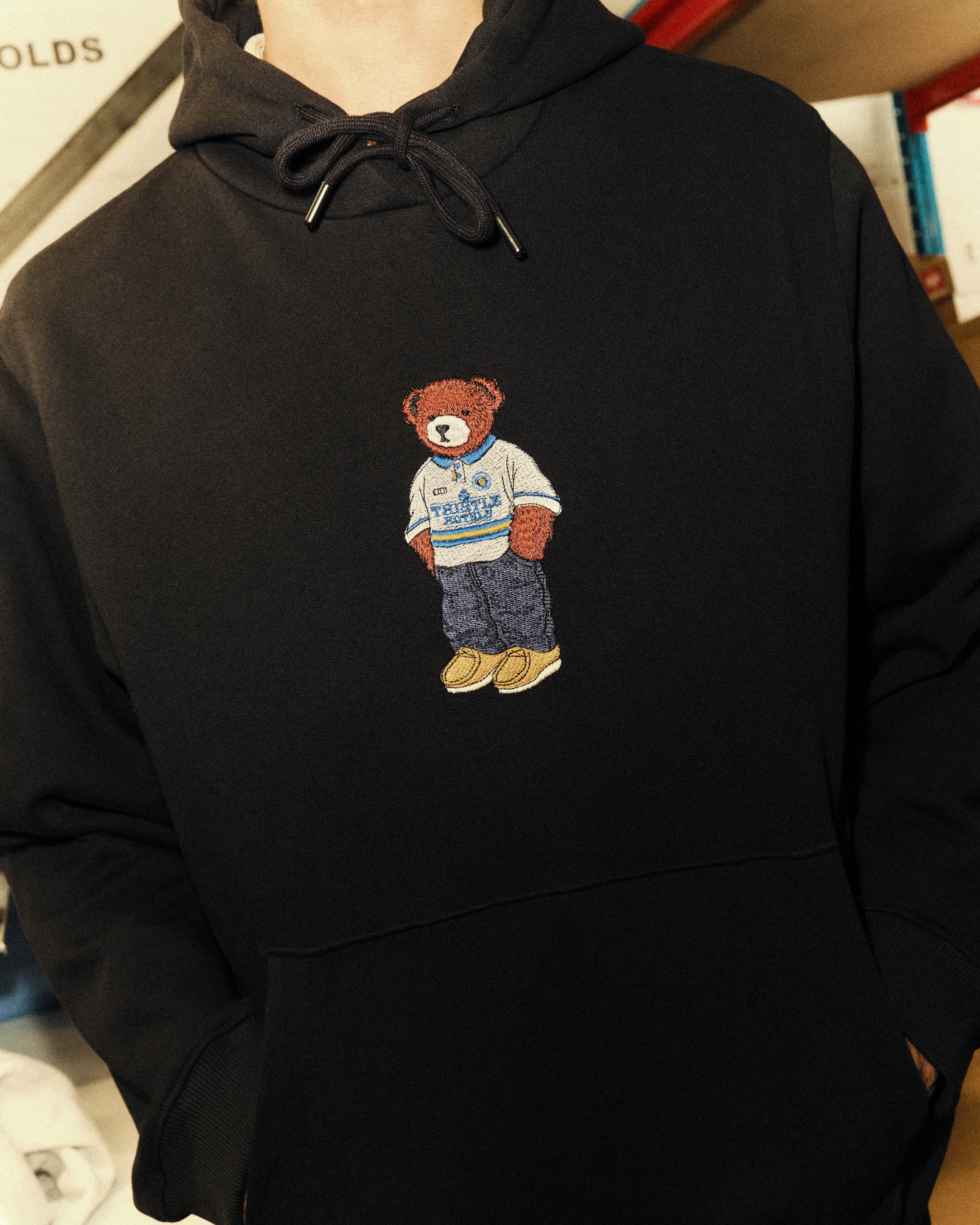 Leeds Embroidered Pickles Black Hoodie - Image 2