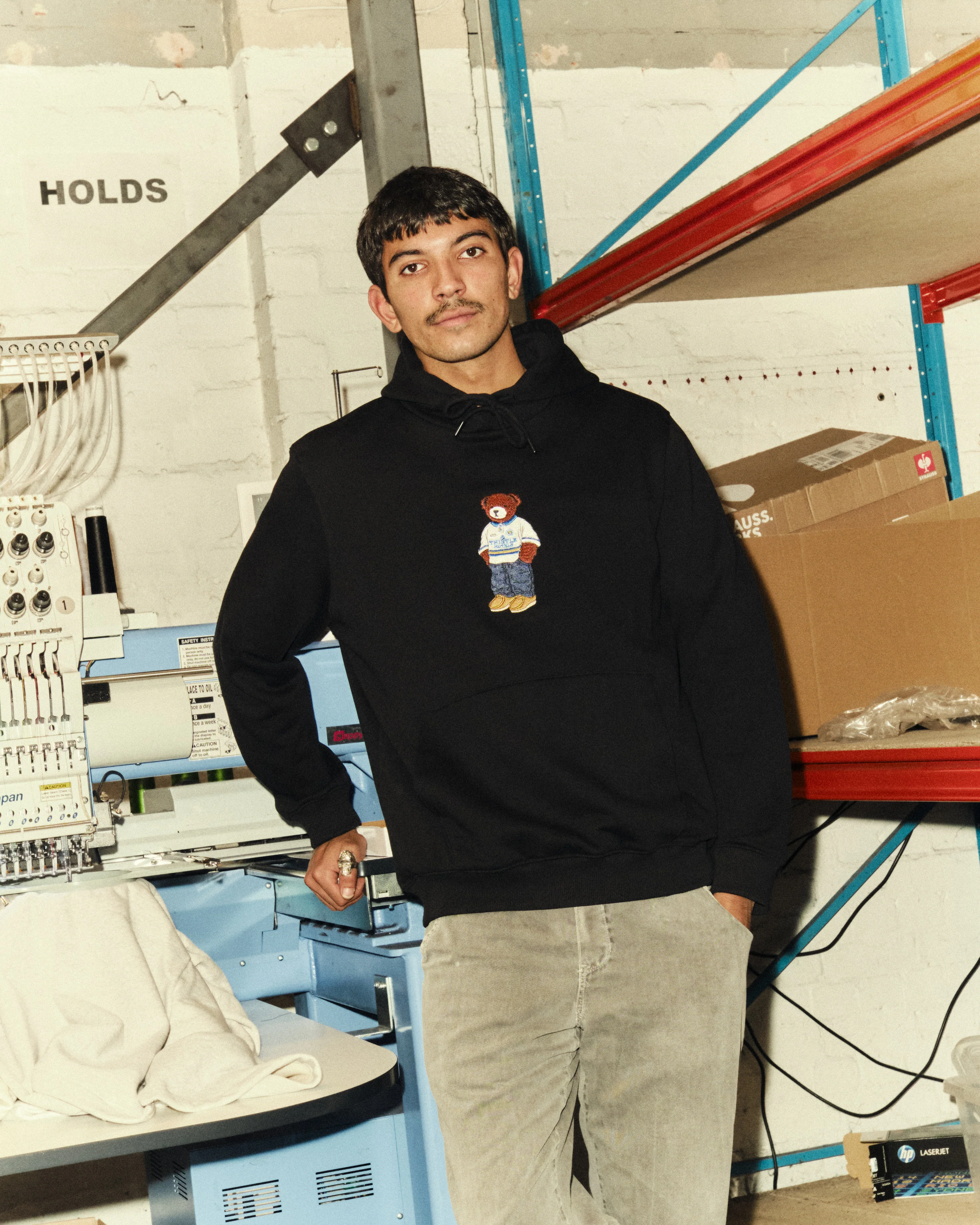 Leeds Embroidered Pickles Black Hoodie - Image 4
