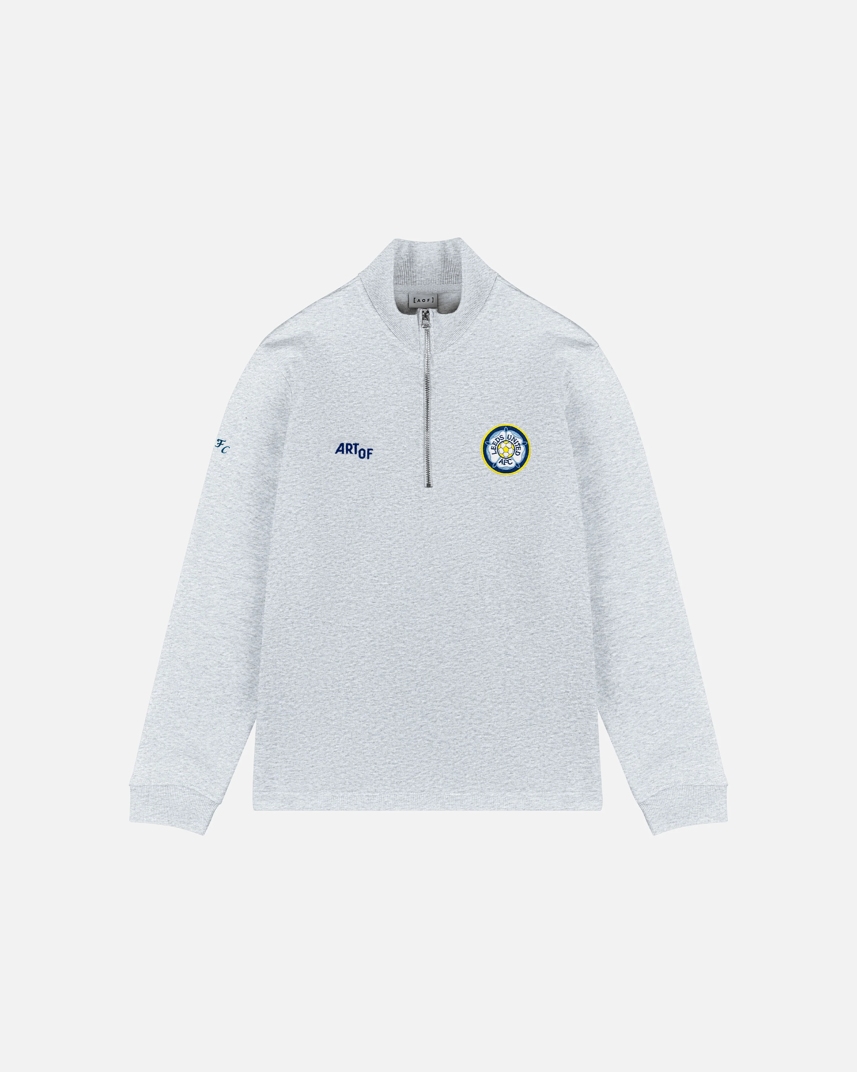 Leeds United Grey Quarter Zip Sweat