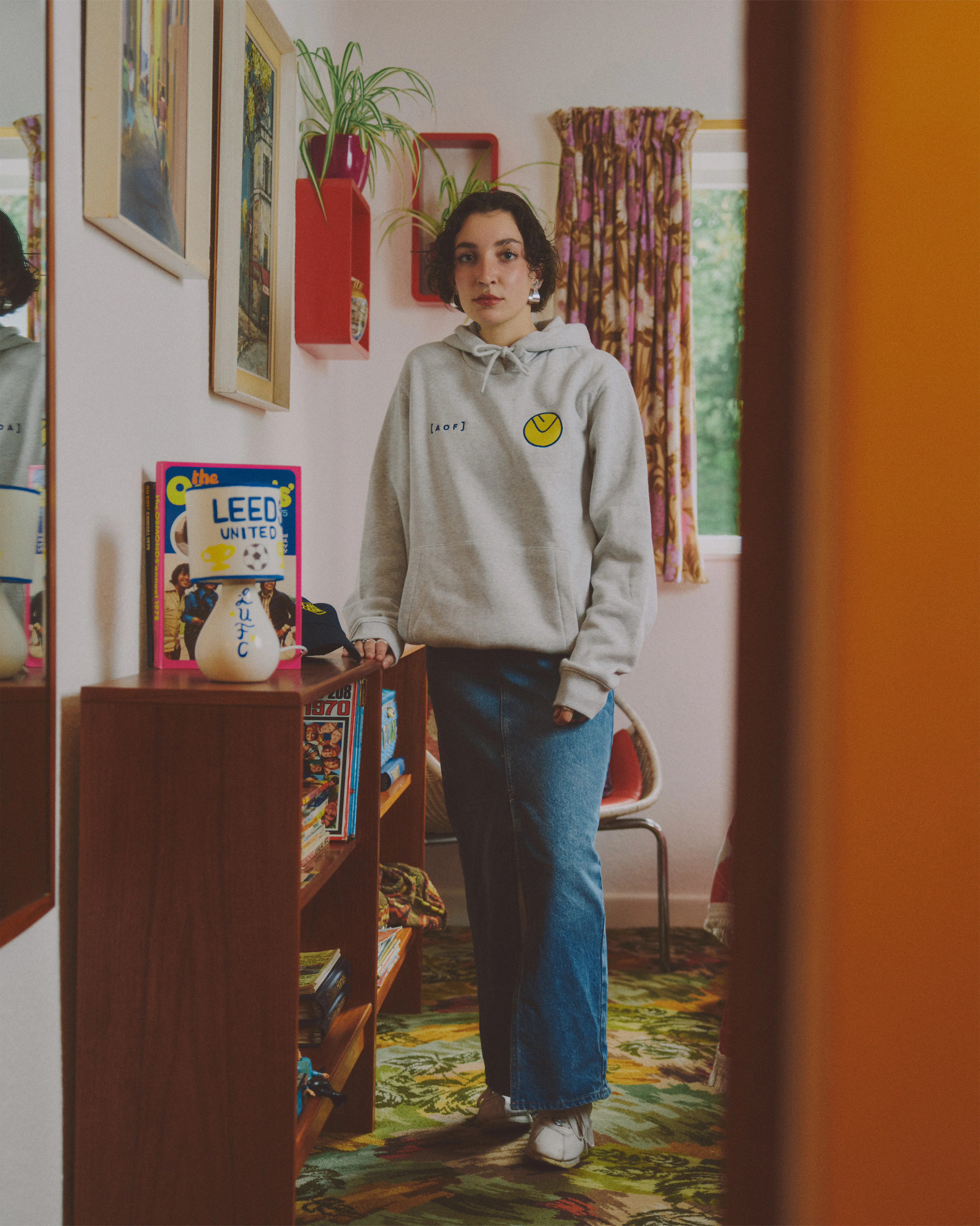 Leeds United Smiley Embroidered Hoodie - Image 6