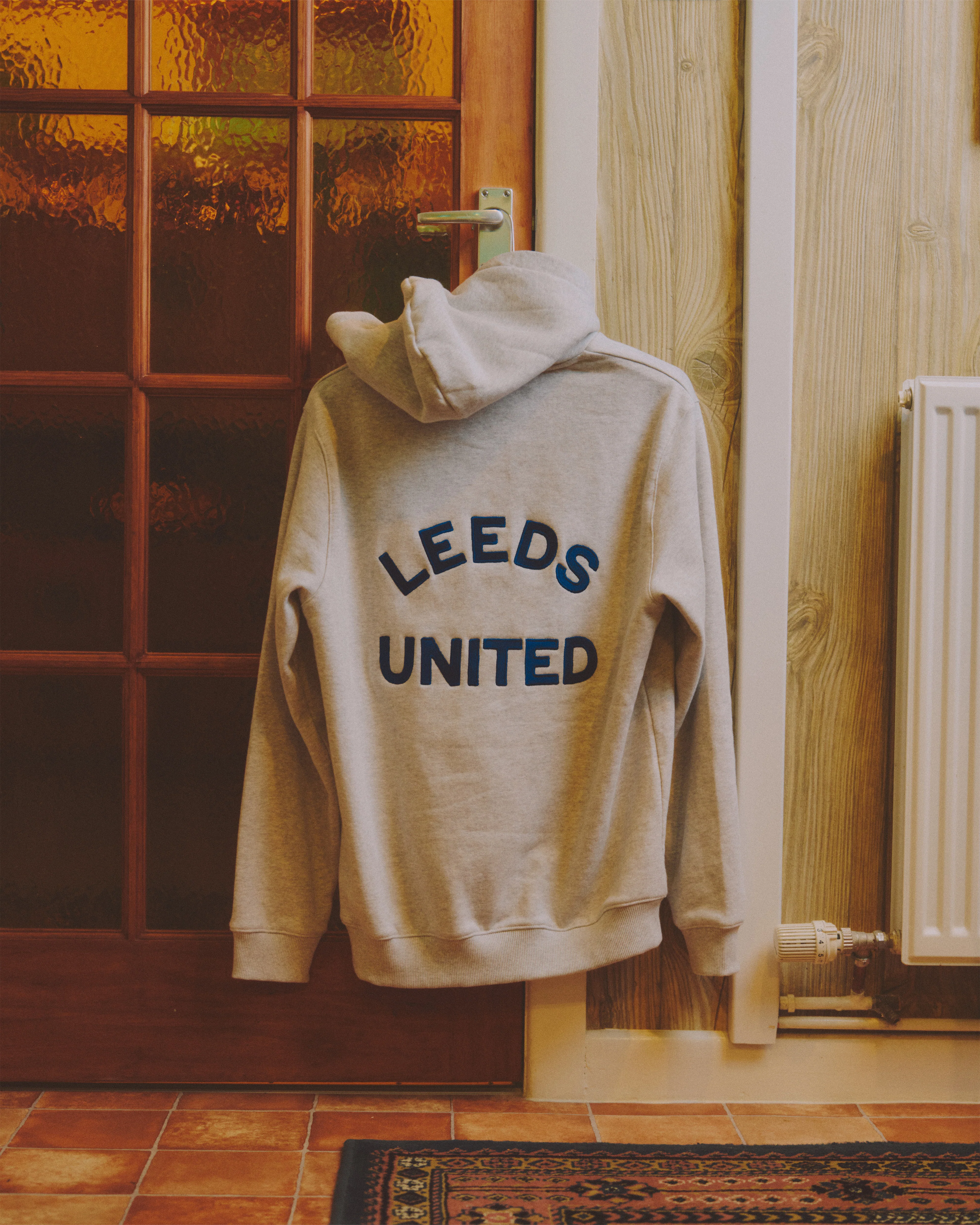 Leeds United Smiley Embroidered Hoodie - Image 7