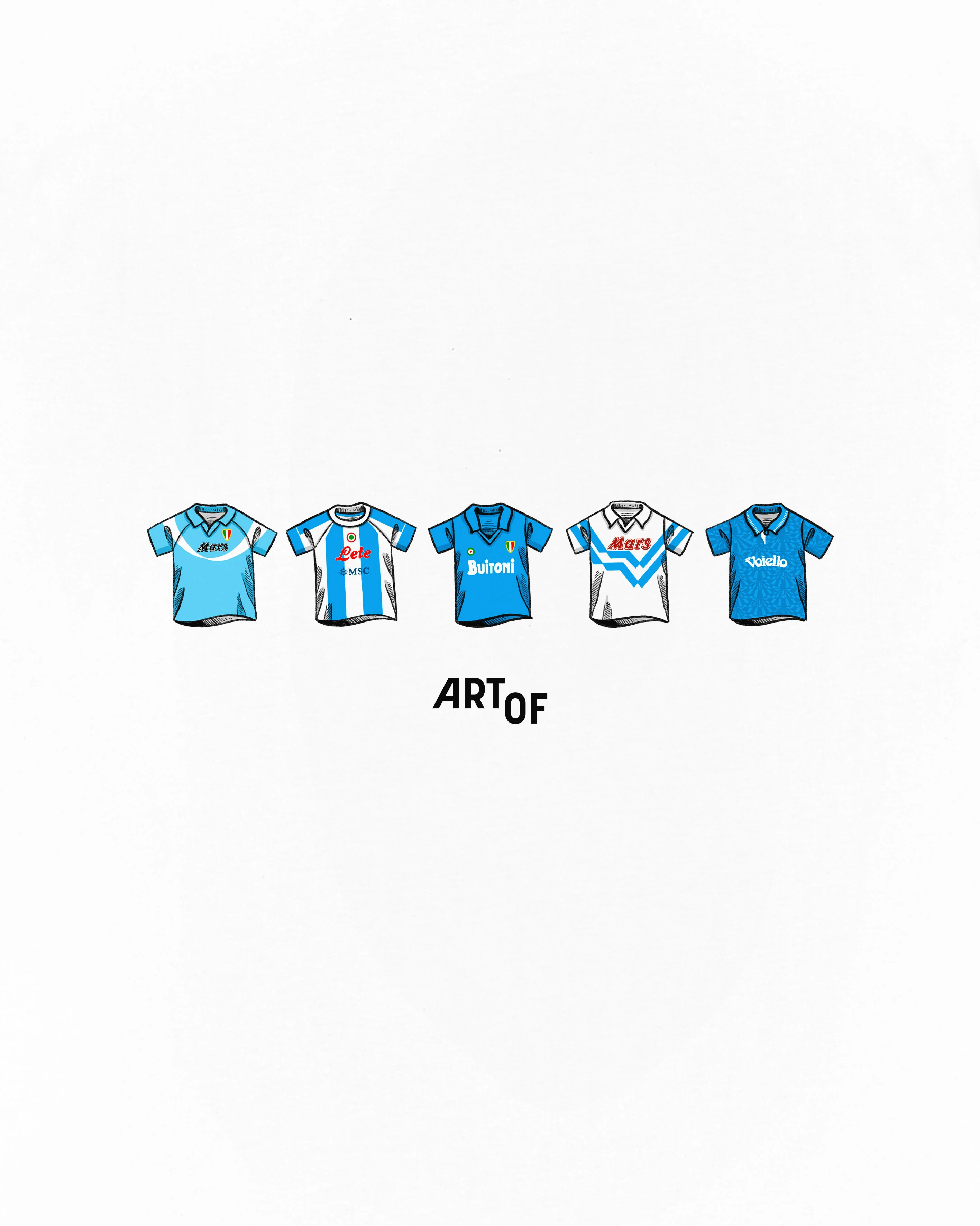Napoli Printed Classics White Tee - Image 2