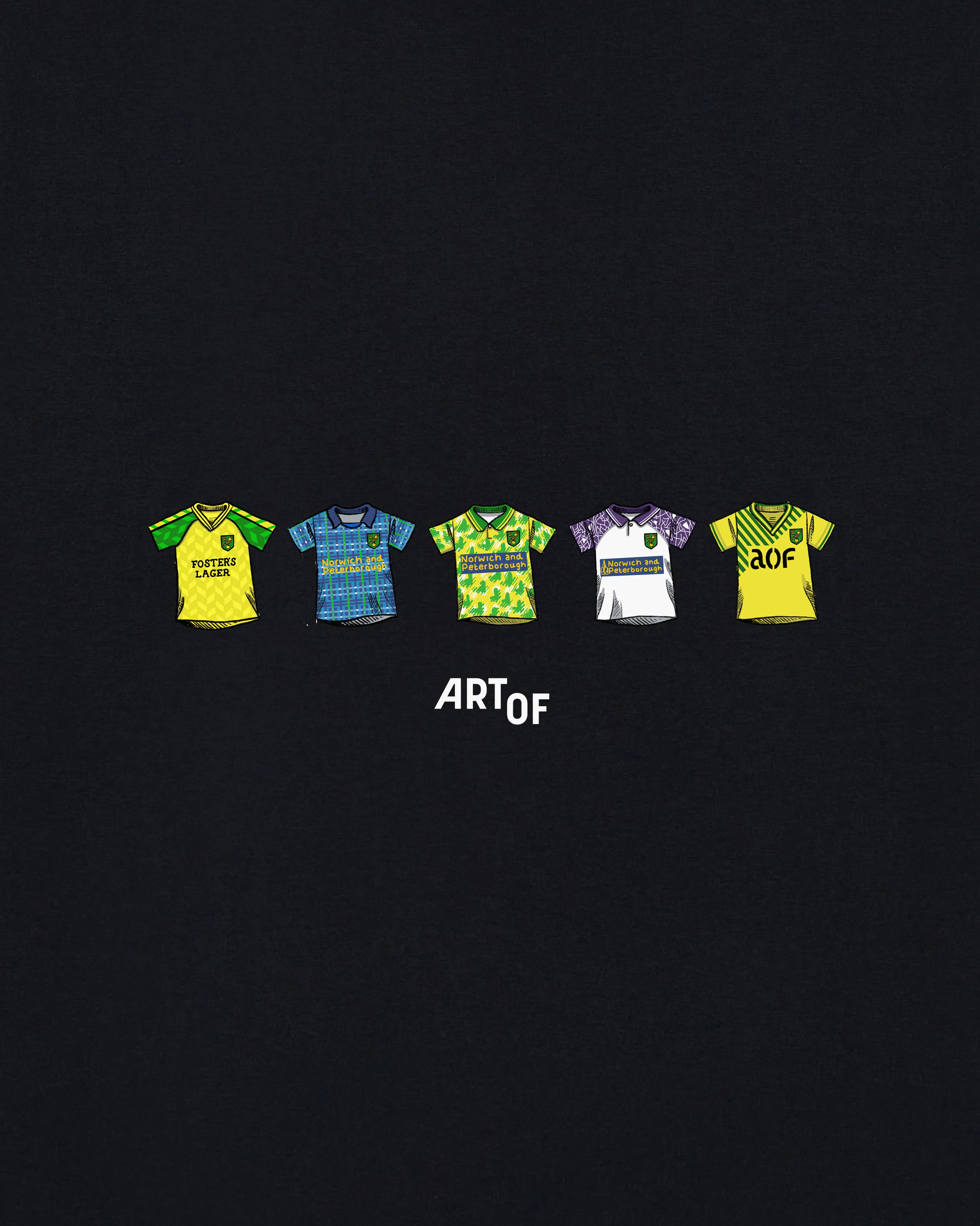 NCFC Printed Classics Black Tee - Image 2