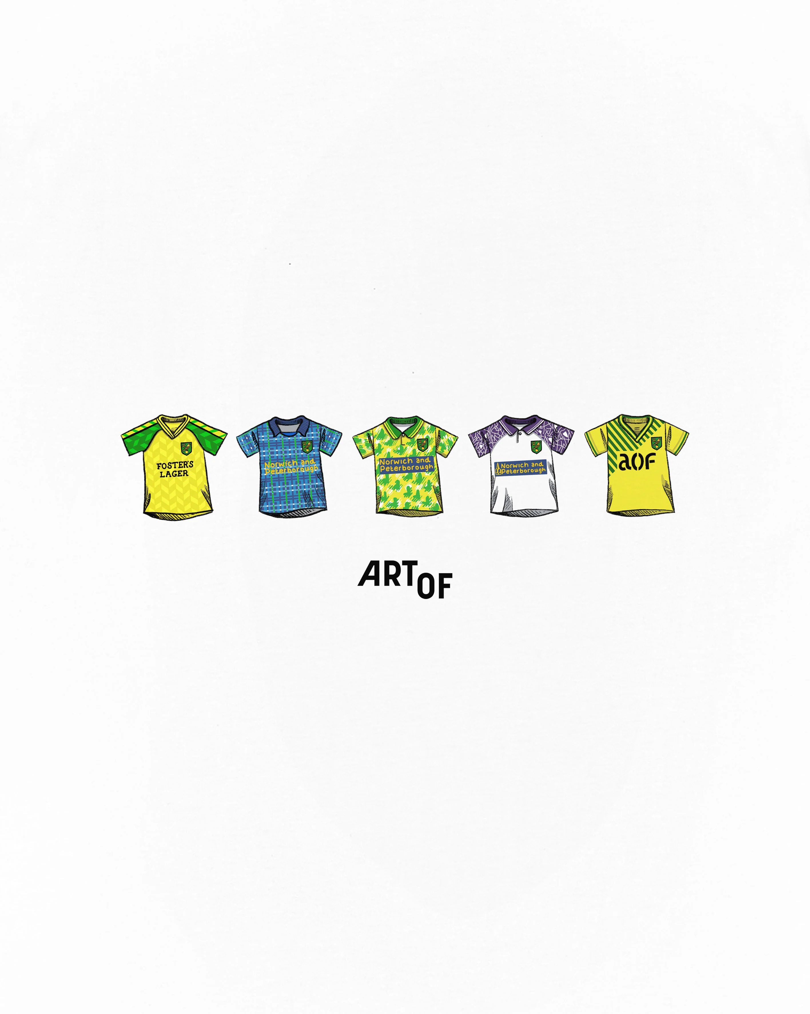 NCFC Printed Classics White Tee - Image 2