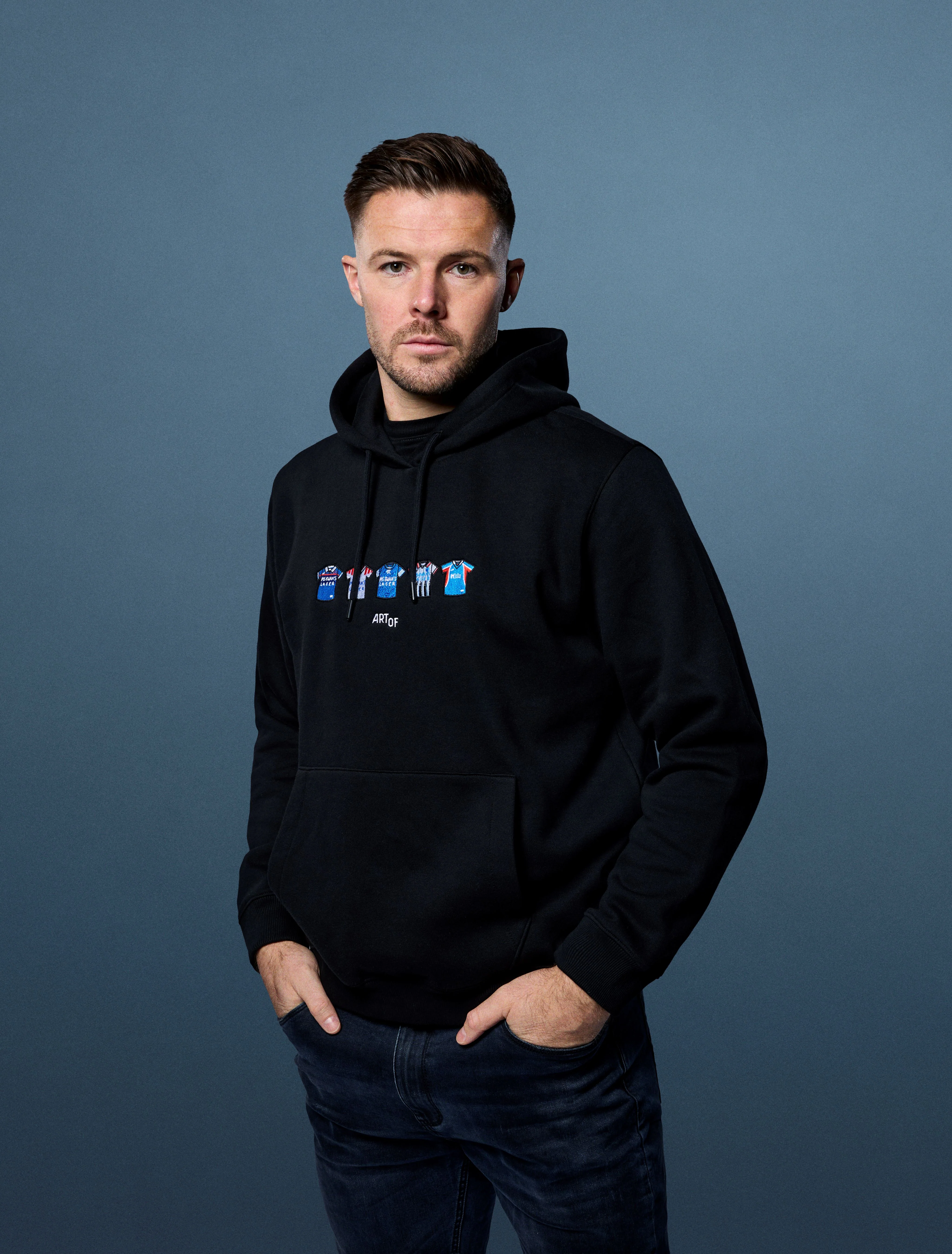 Rangers Embroidered Classics Black Hoodie - Image 3