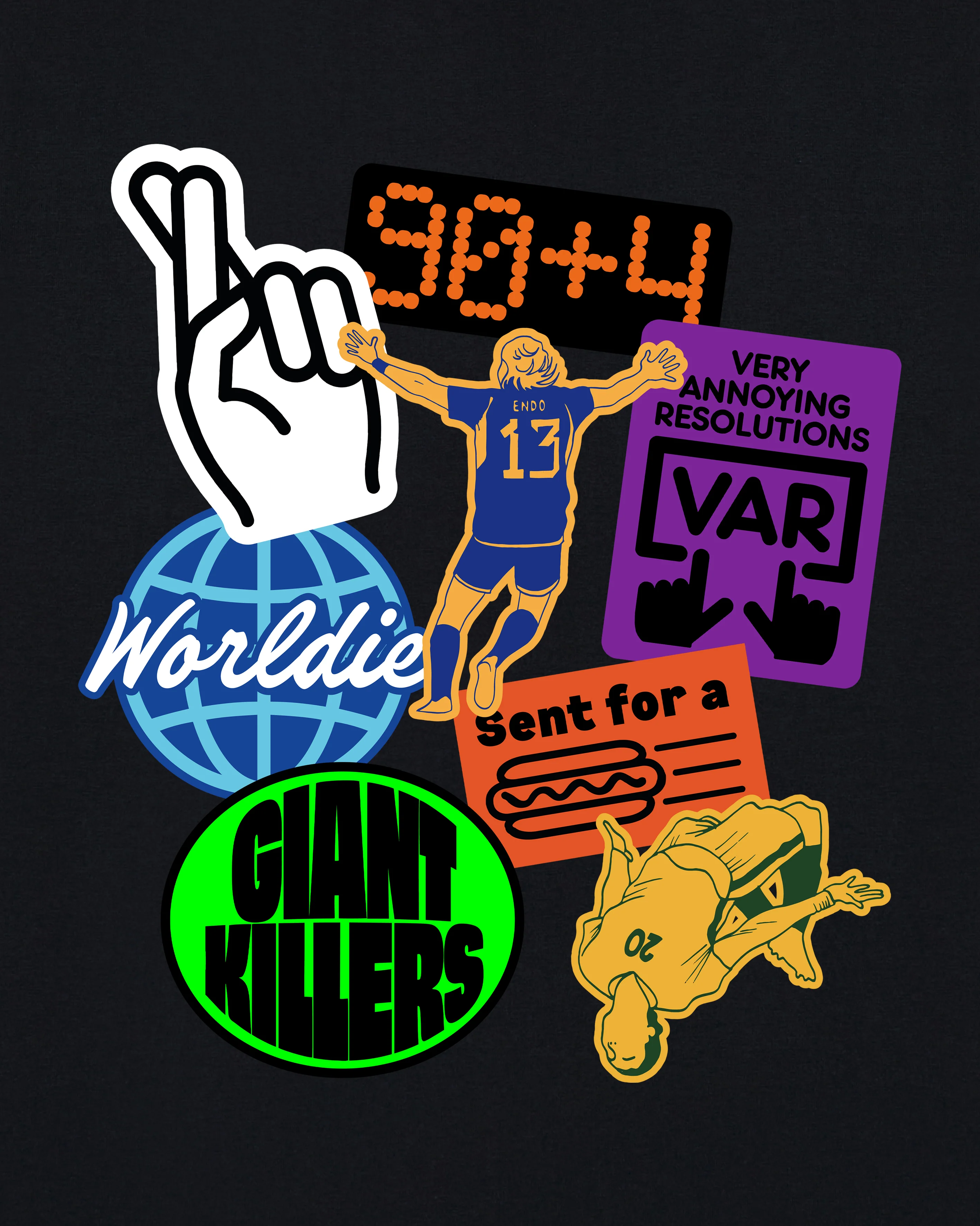 Sticker Bomb Black Tee - Image 4