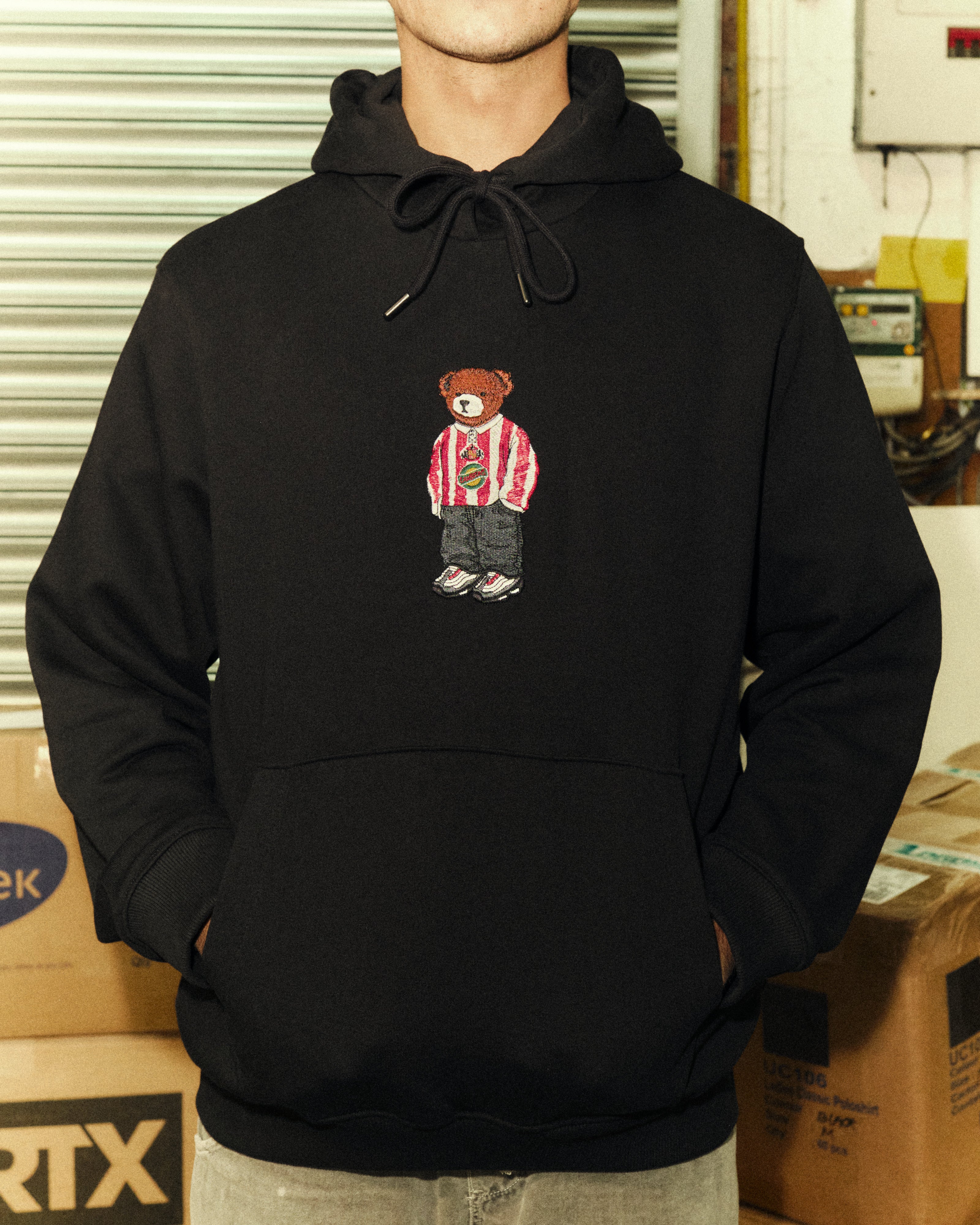 Sunderland Embroidered Pickles Black Hoodie - Image 2