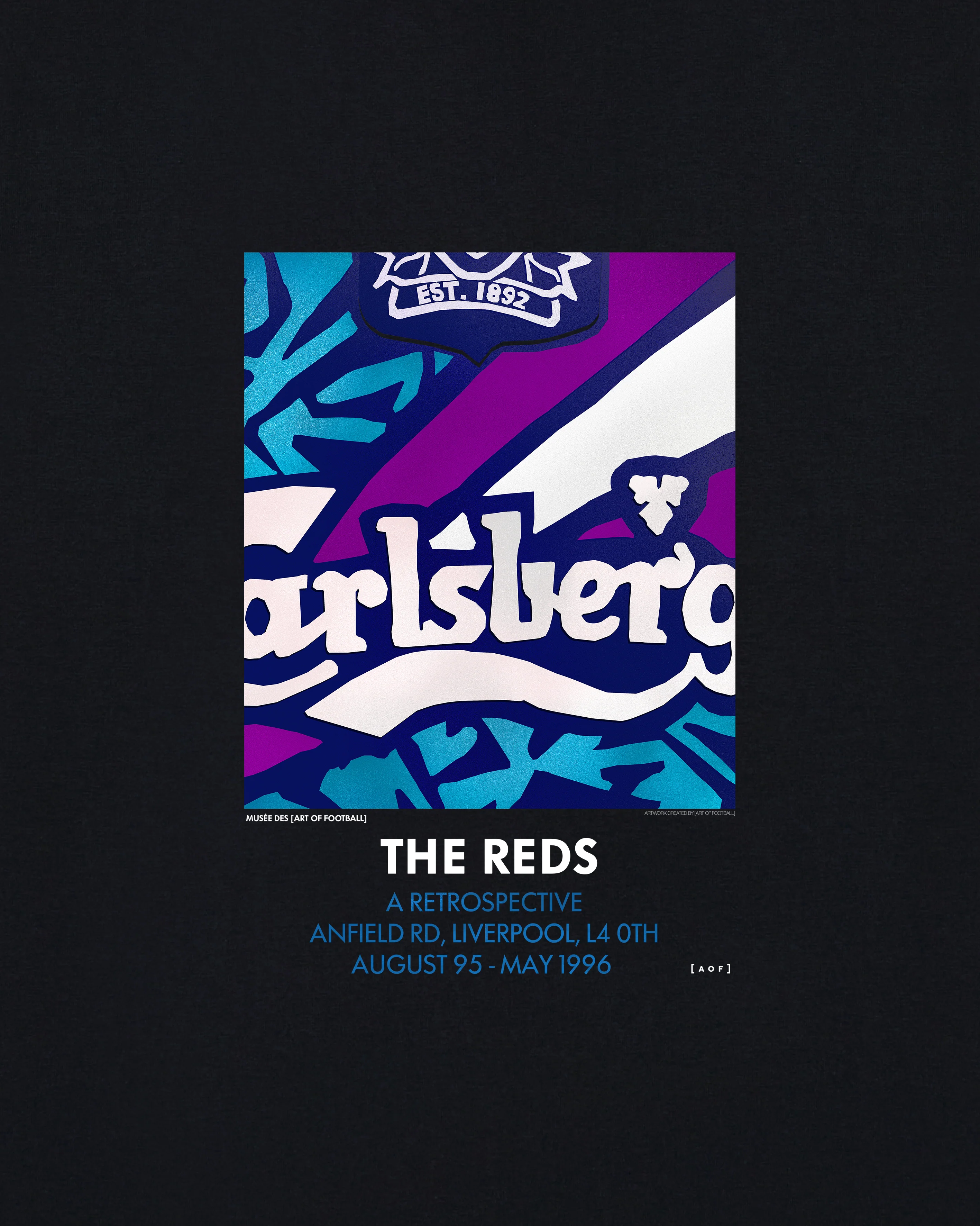 LFC The Reds 95-96 Black Tee - Image 2