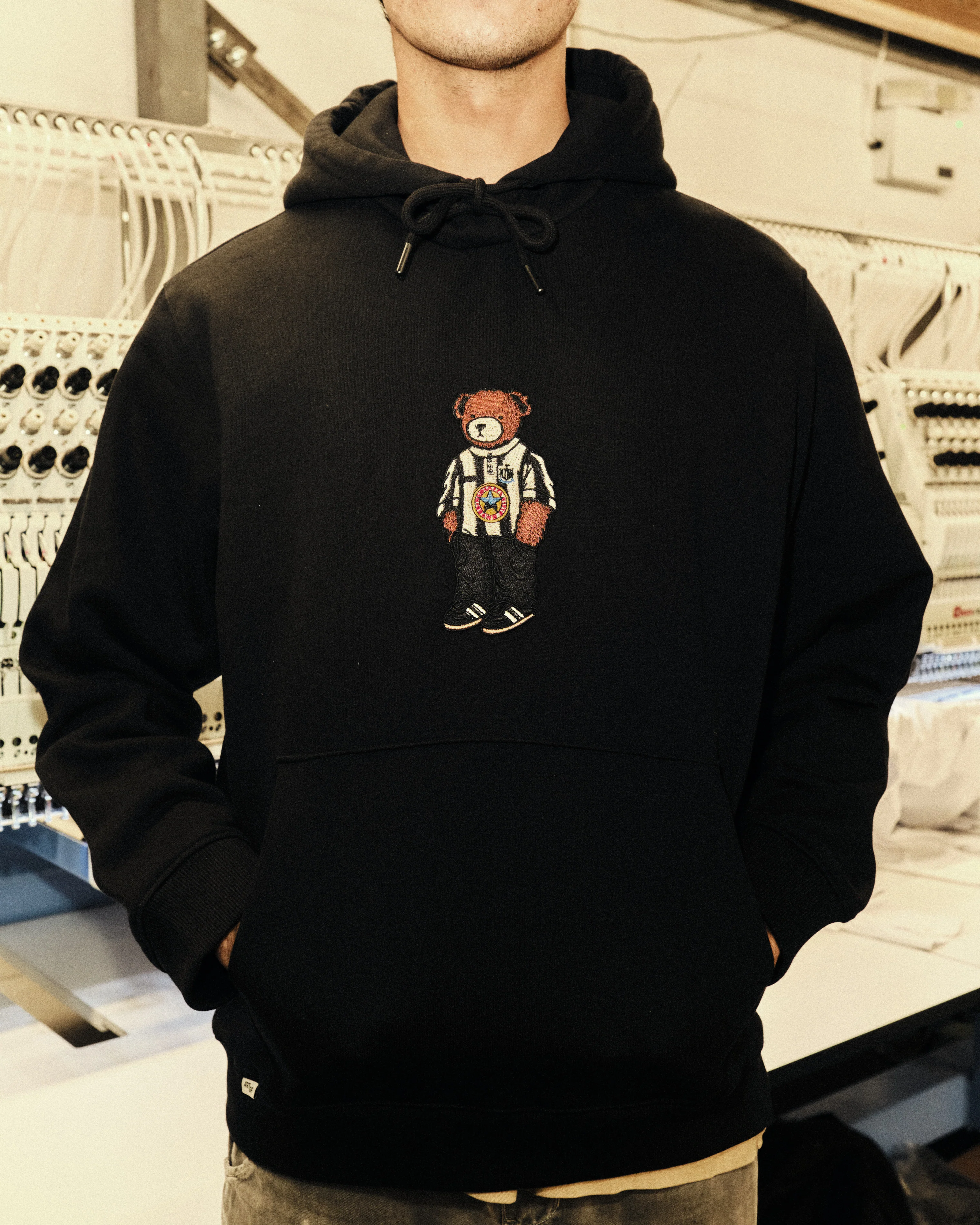 Toon Embroidered Pickles Black Hoodie - Image 2