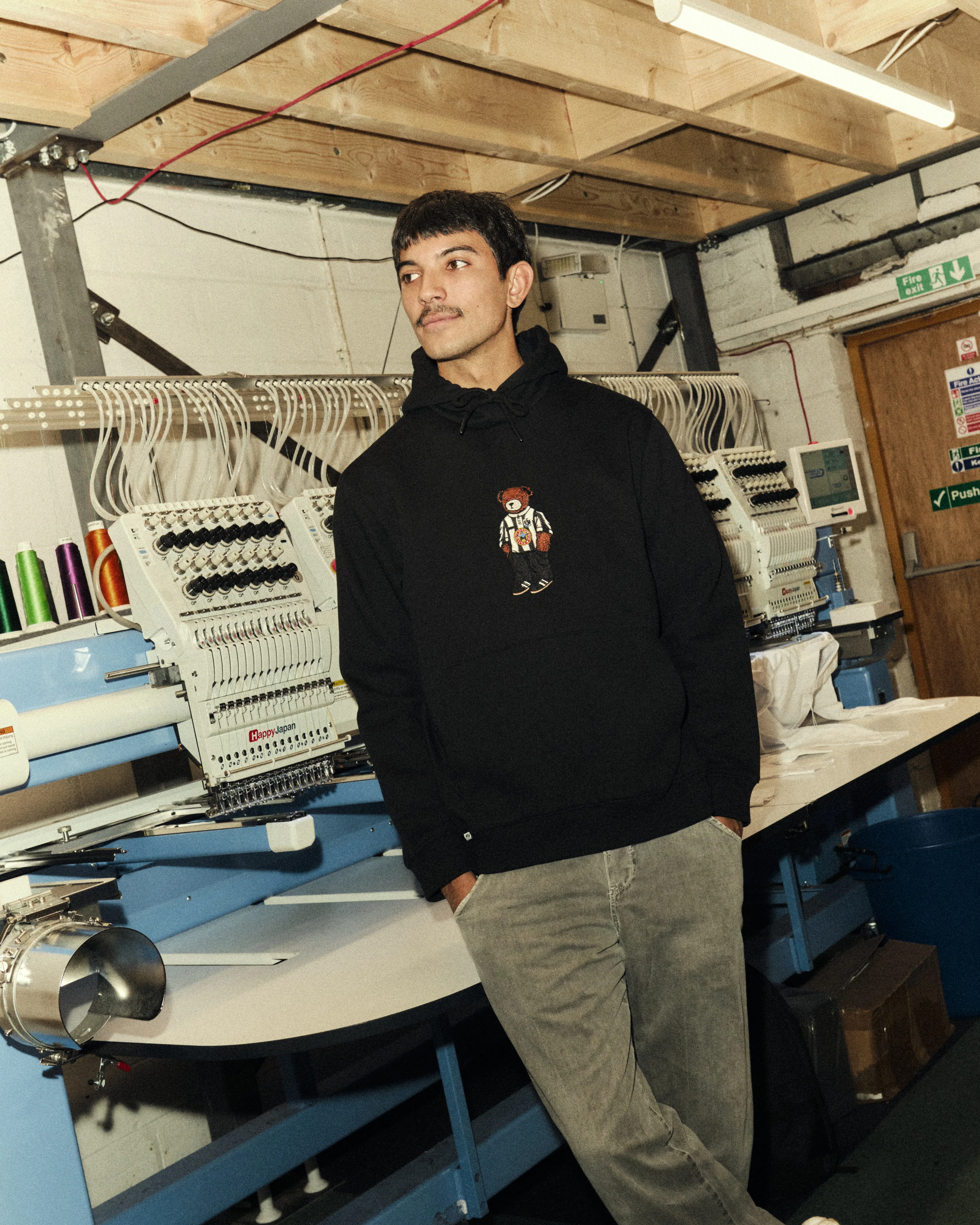 Toon Embroidered Pickles Black Hoodie - Image 4