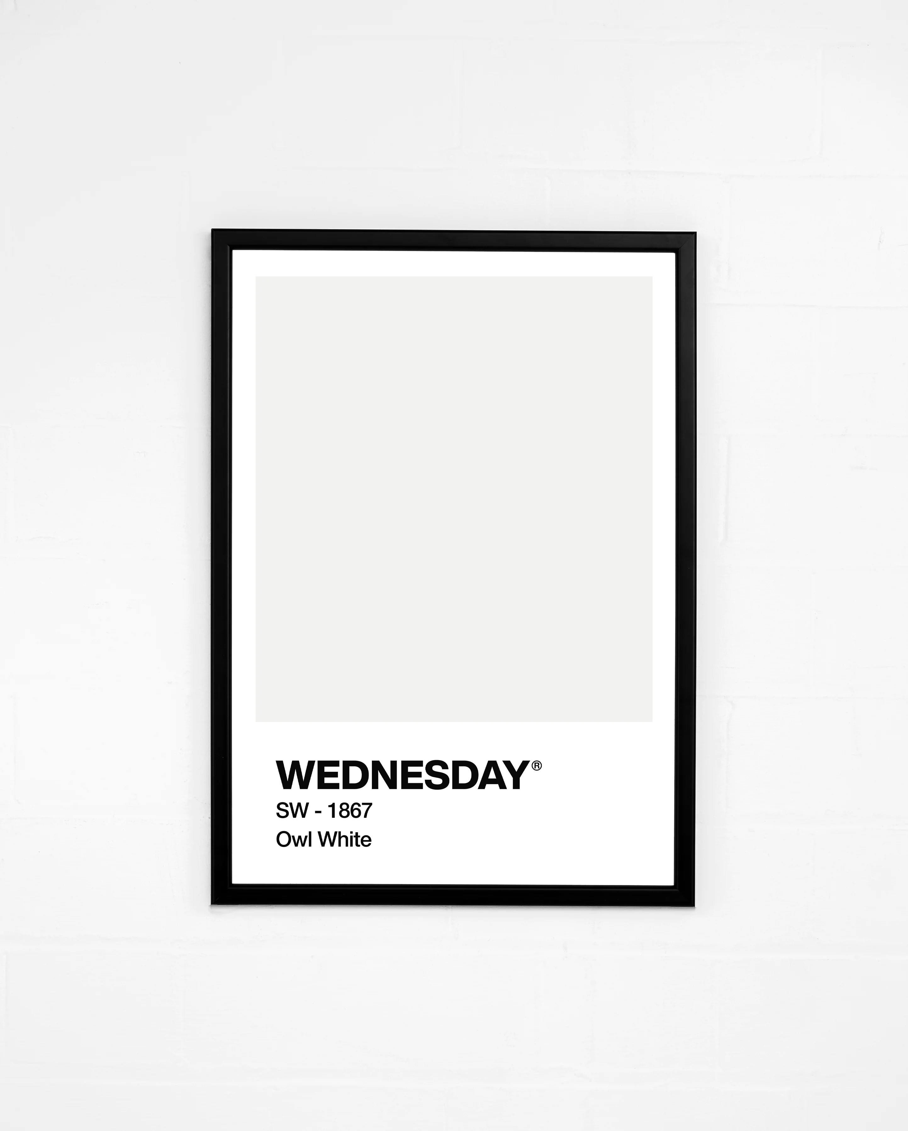 Wednesday Blue and Owl White Print - Image 3