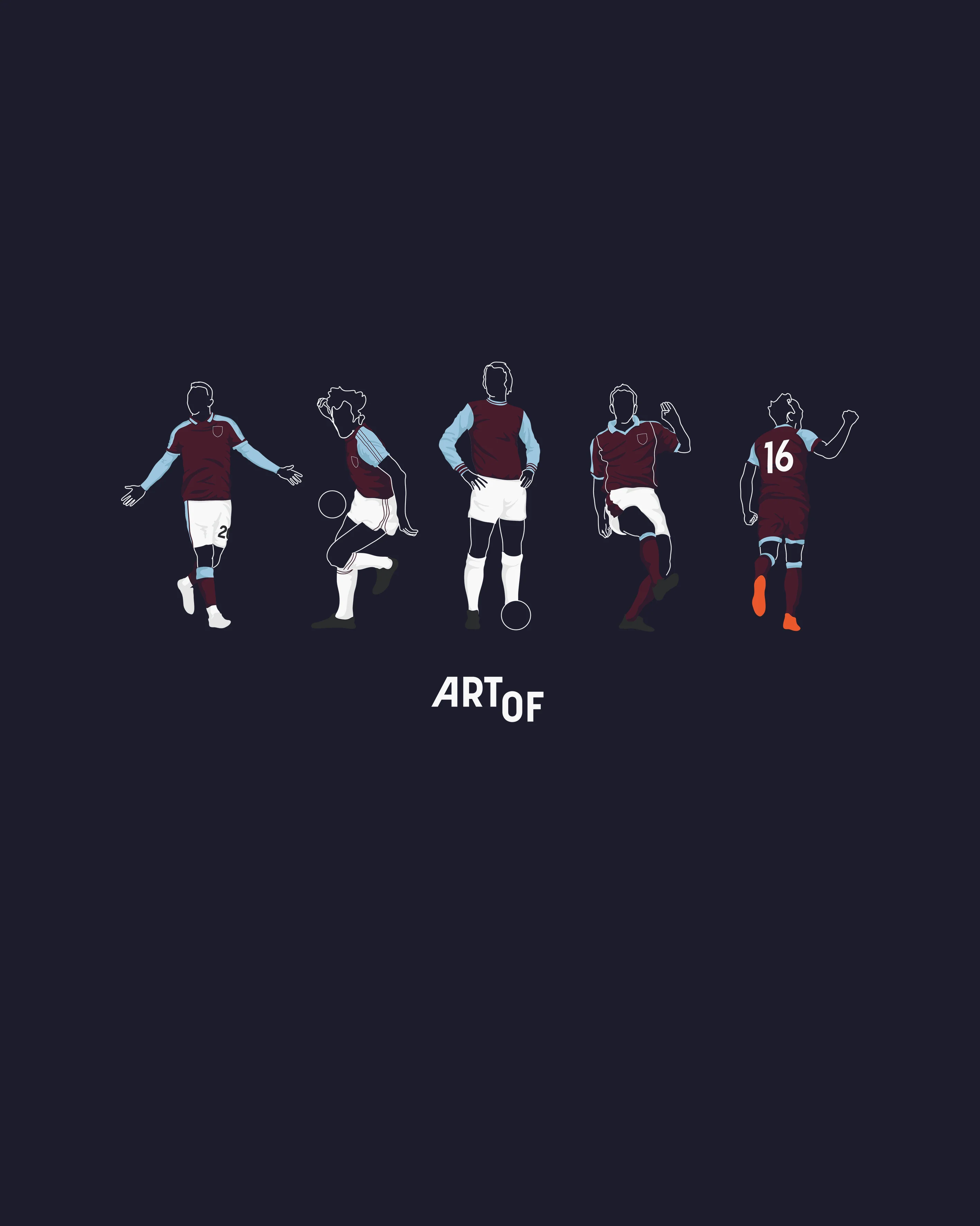 West Ham Printed Icons Tee - Image 2