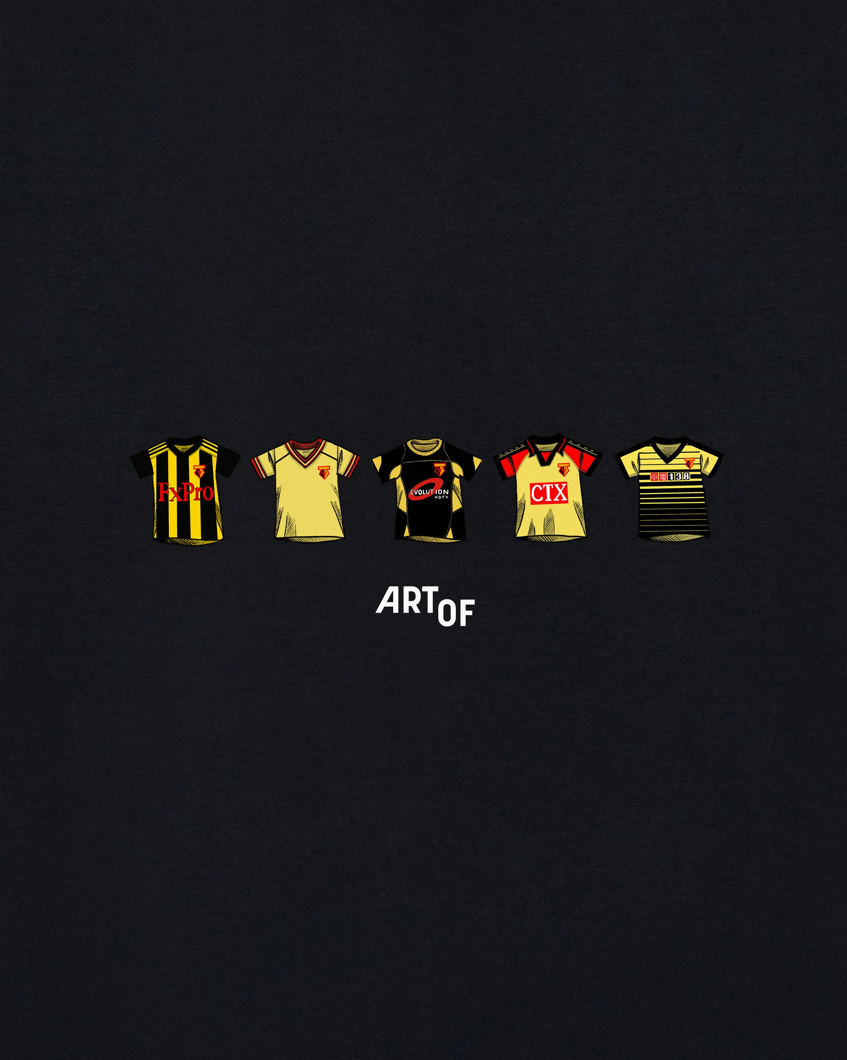WFC Printed Classics Black Tee - Image 2