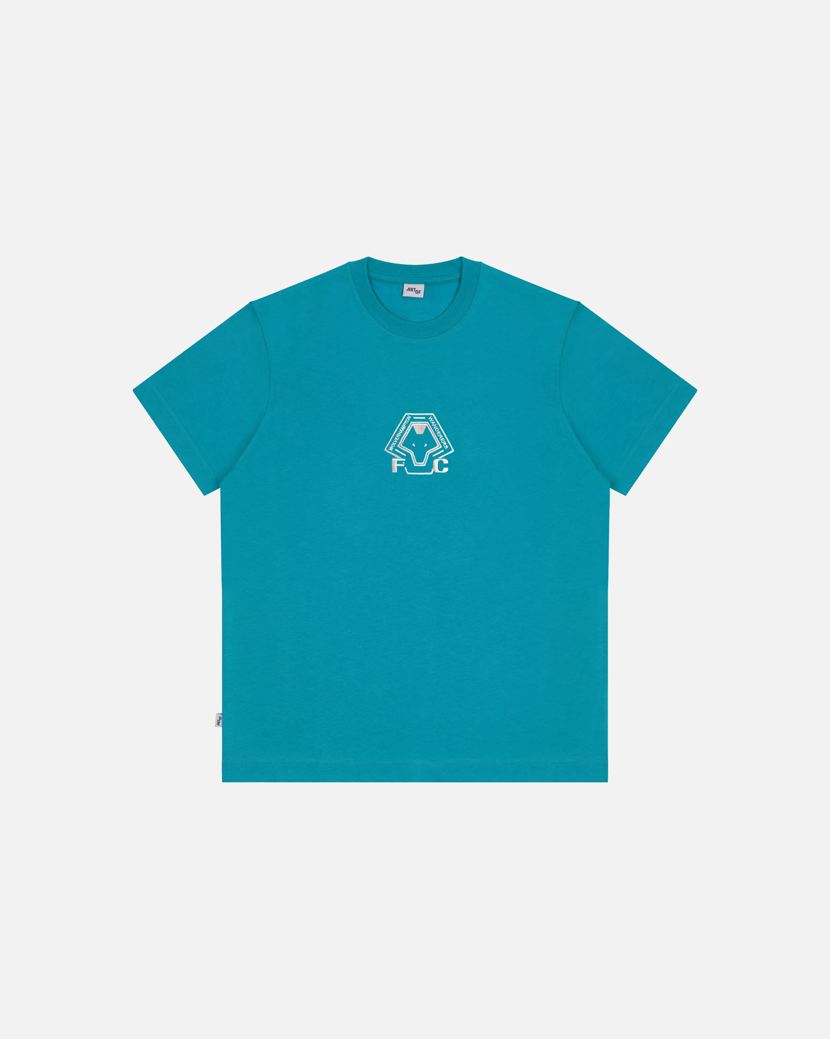 Wolves Embroidered Teal Tee
